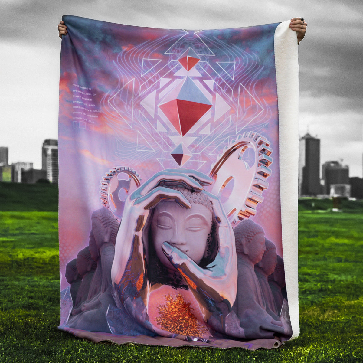 THE HERO'S JOURNEY • STOIC DIGITAL • Sherpa Blanket Blanket
