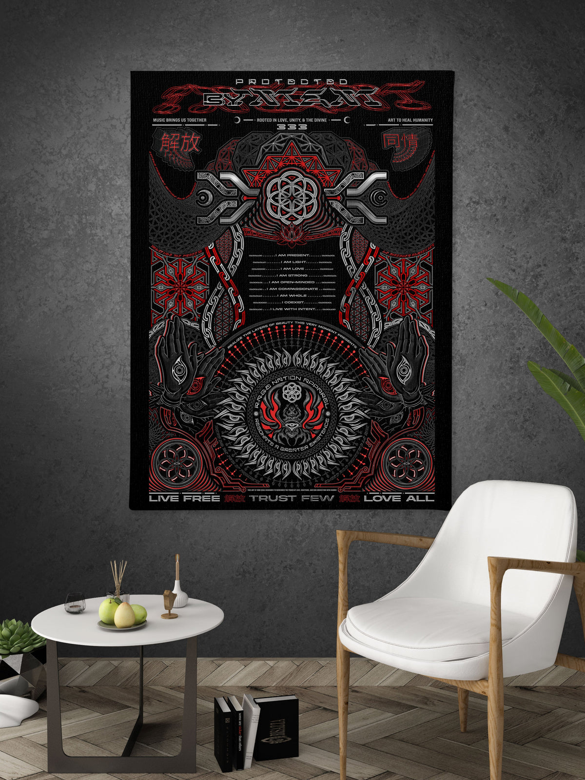 PROTECTED BY INTENT ✦ V1 RAGE NATION ✦ 111 Limited Edition Canvas Canvas