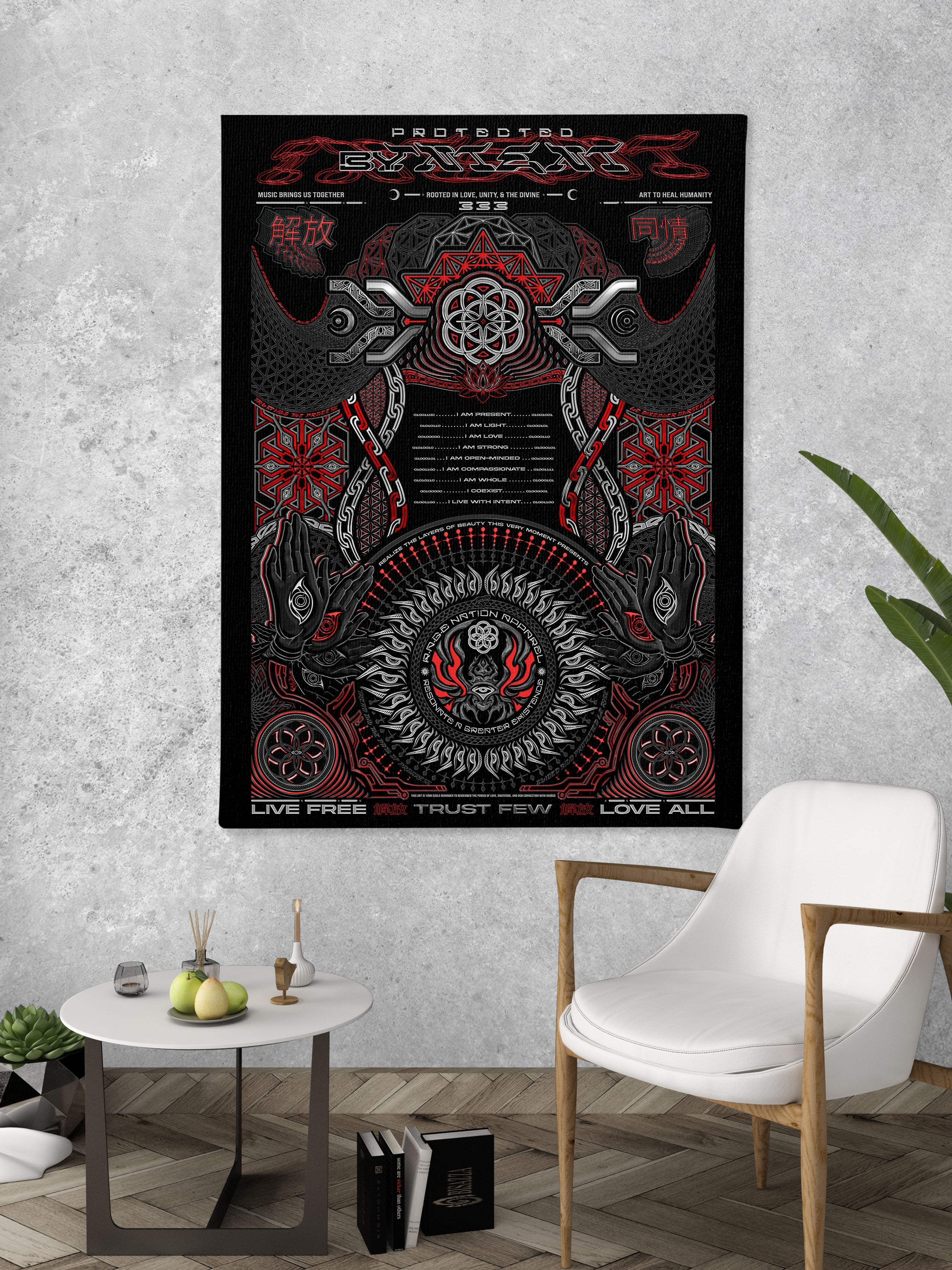 PROTECTED BY INTENT ✦ V1 RAGE NATION ✦ 111 Limited Edition Canvas Canvas