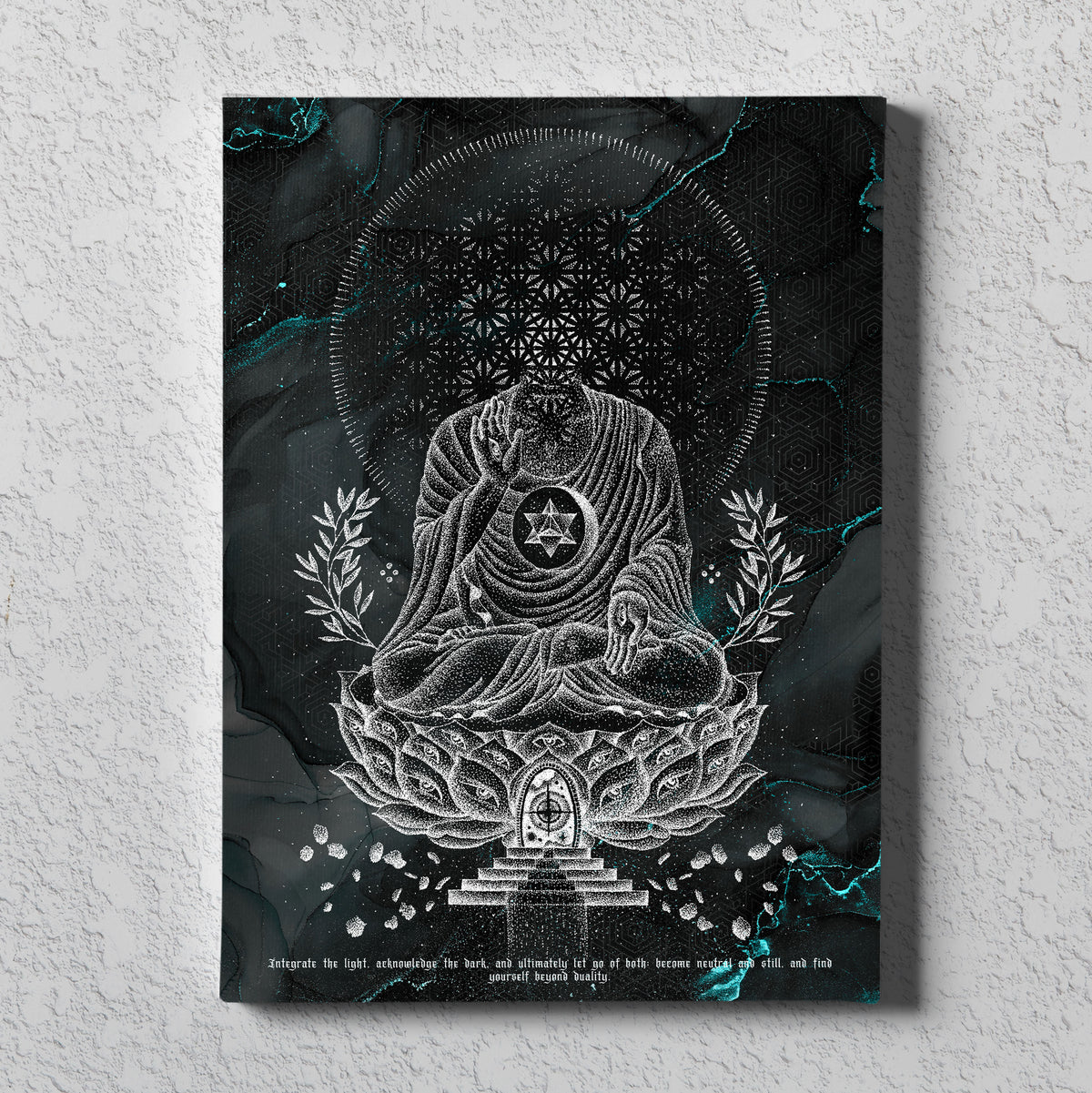 LOTUS V3 TEAL Canvas Wraps