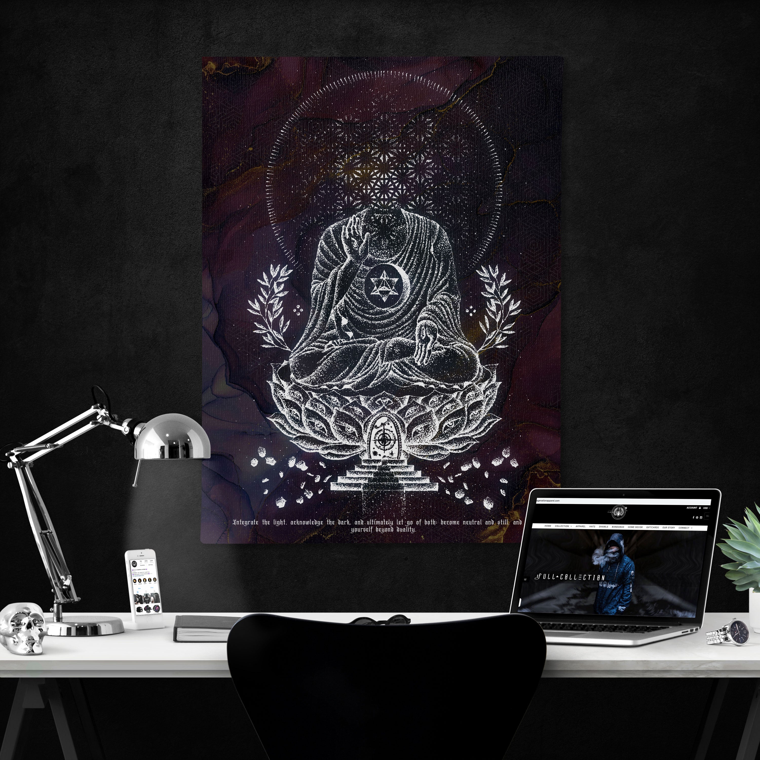 LOTUS THRONE V3 • GLENN THOMPSON x RAGE NATION • Limited Edition Canvas Canvas