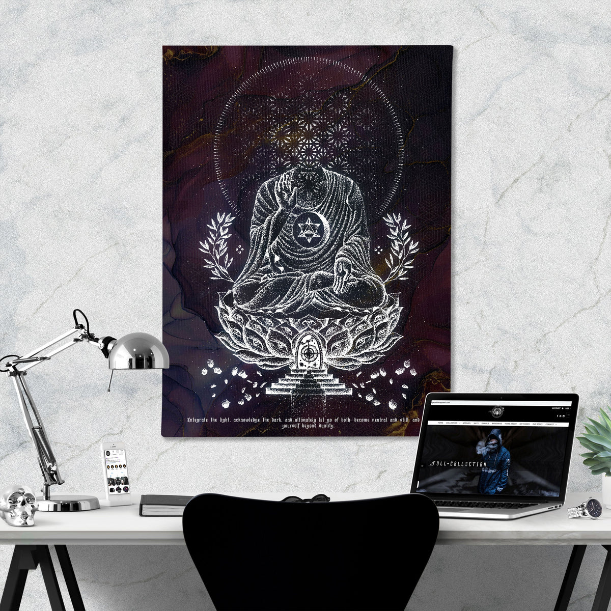 LOTUS THRONE V3 • GLENN THOMPSON x RAGE NATION • Limited Edition Canvas Canvas