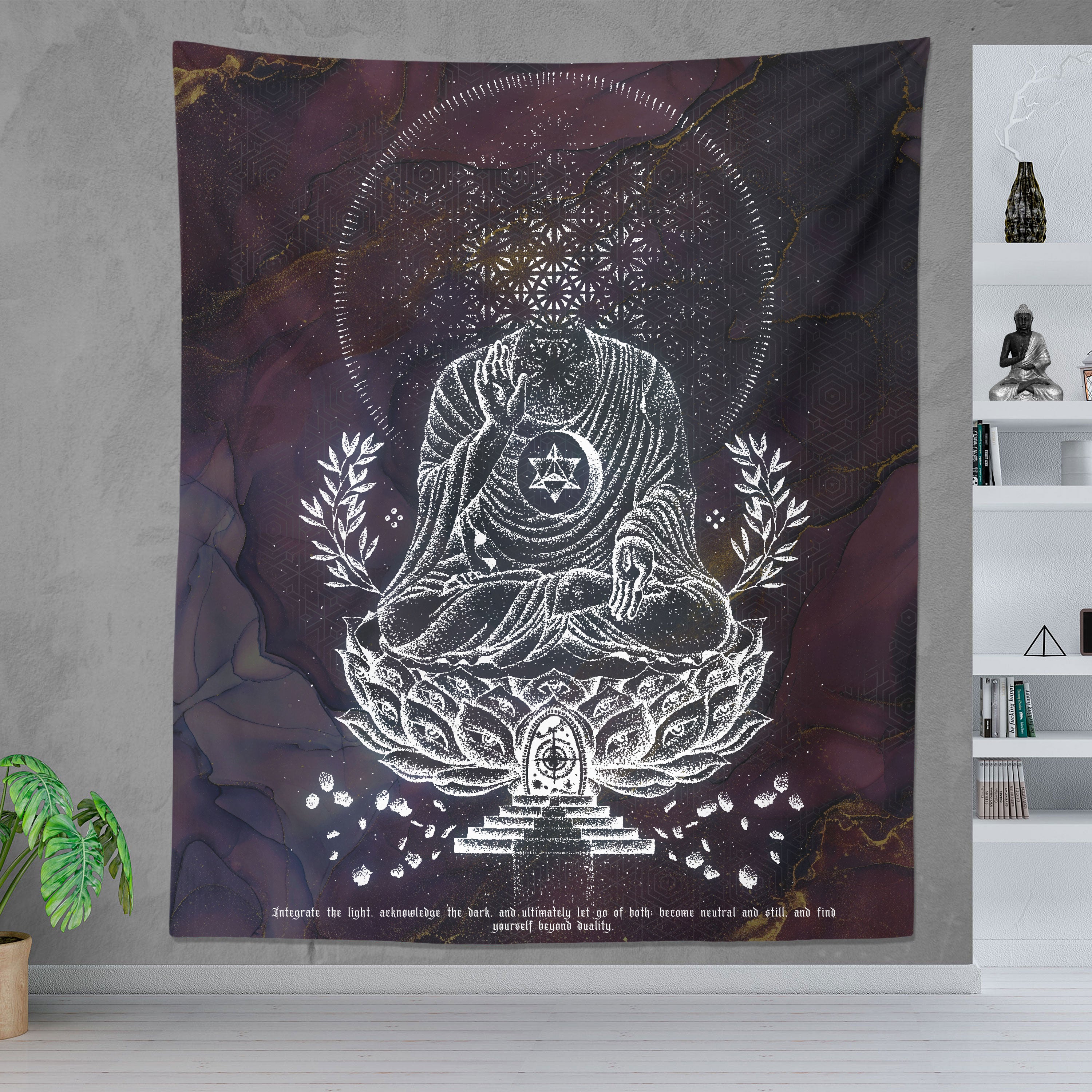 LOTUS THRONE V3 (sahasrāra सहस्रार) • GLENN THOMSON • Wall Tapestry Tapestry