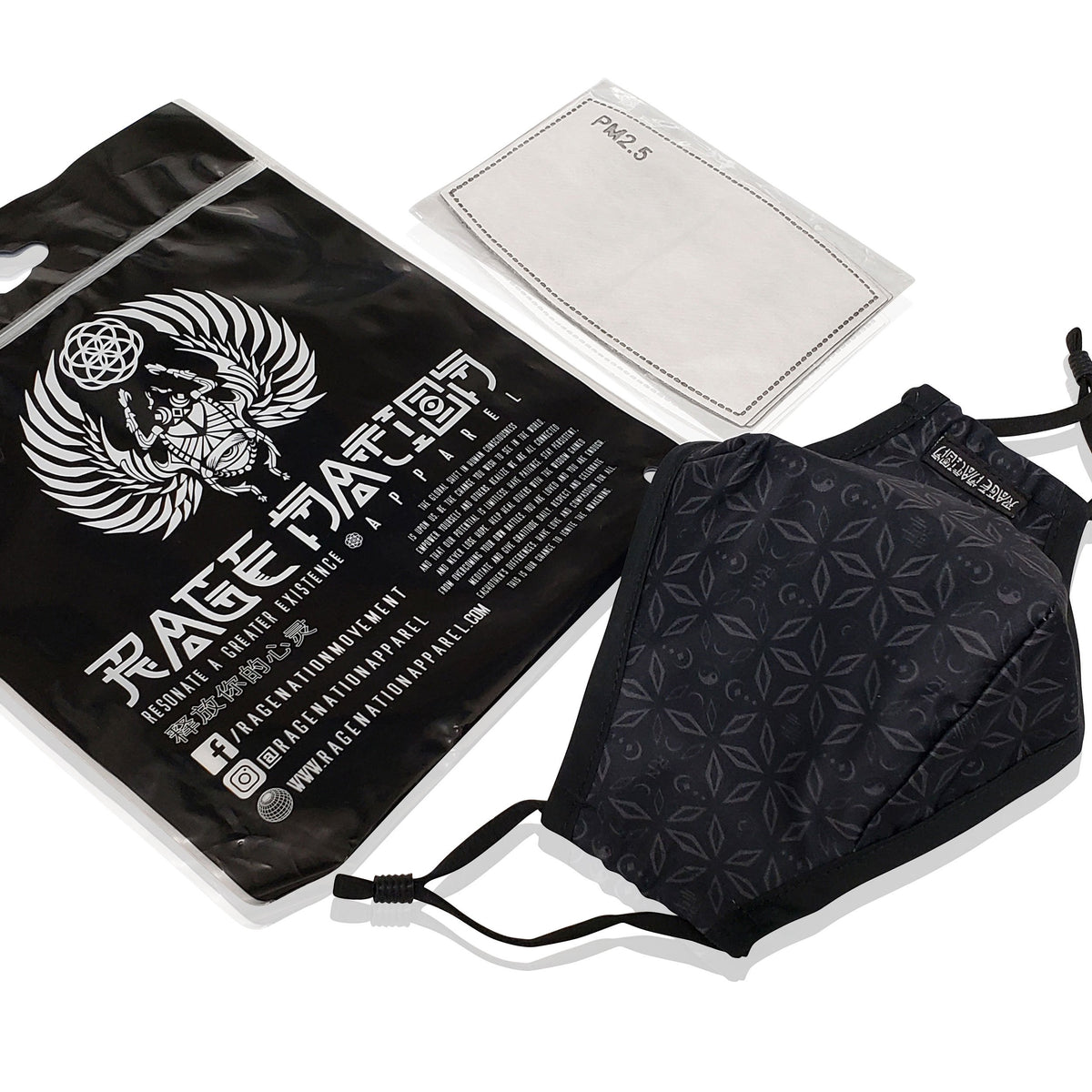 PRE-ORDER • MIND OF ZEN V2 • Satin Face Mask + Filters Mask