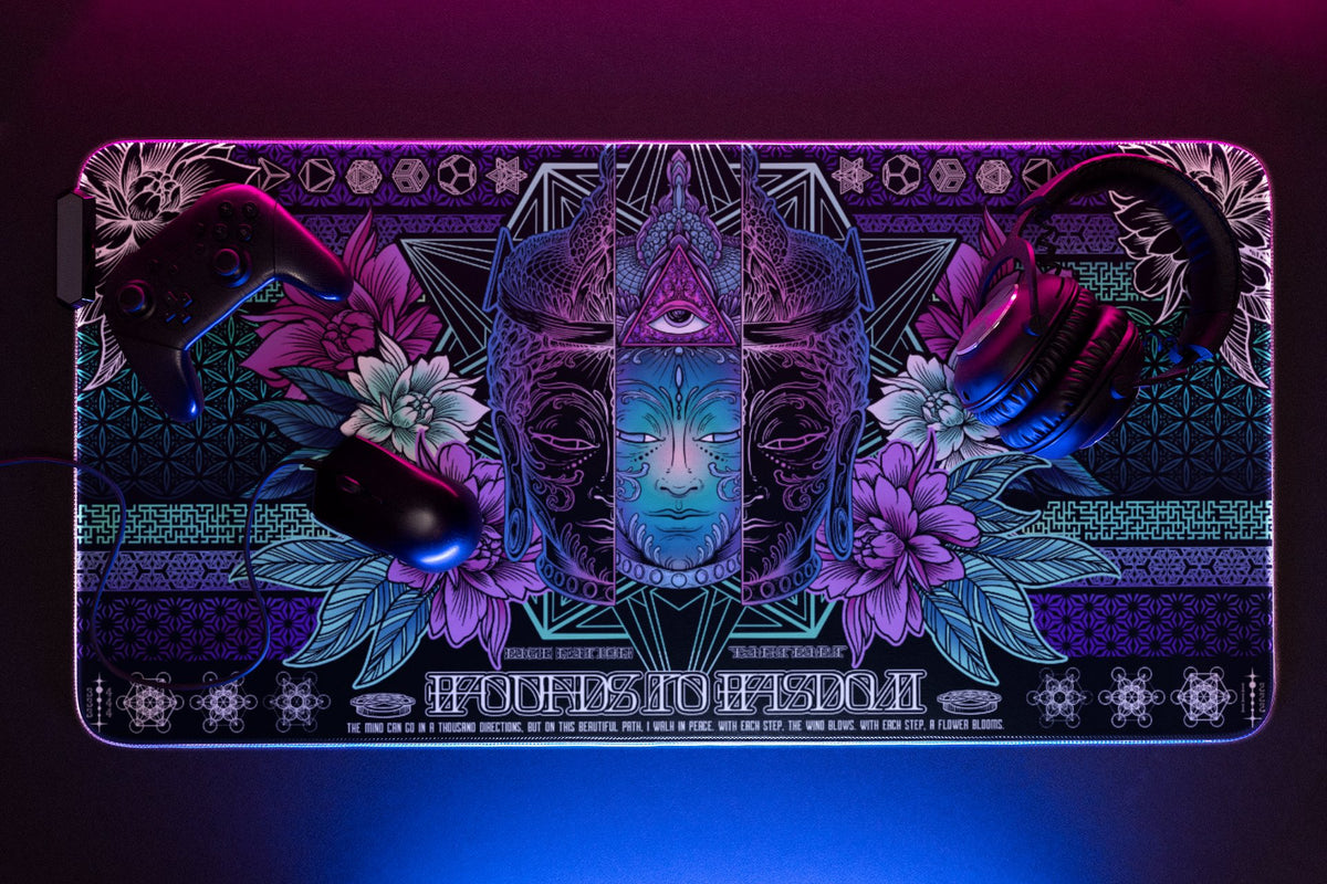 COMING SOON • WOUNDS TO WISDOM V2 • RGB GAMING MOUSEPAD Mouse Pad