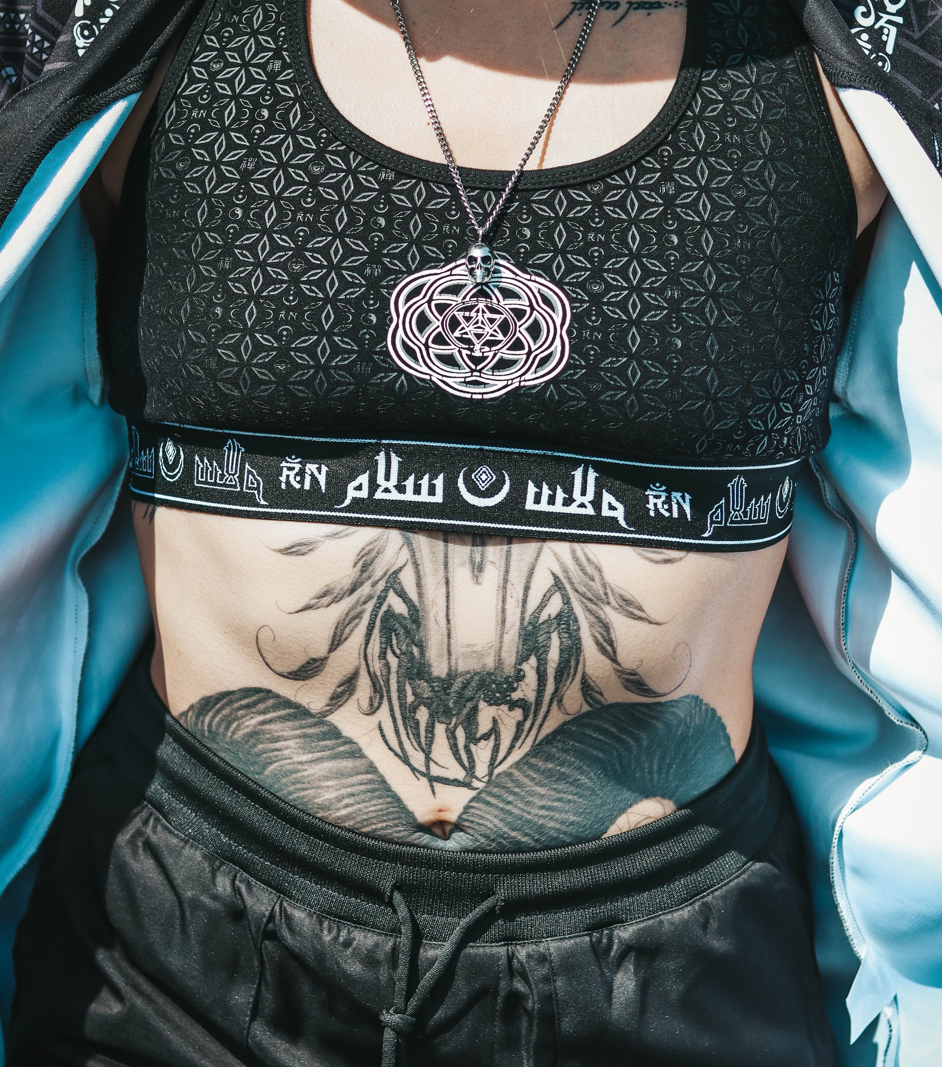 MIND OF ZEN V2 • BLACK/WHITE • Luxe Sports Bra Sports Bra