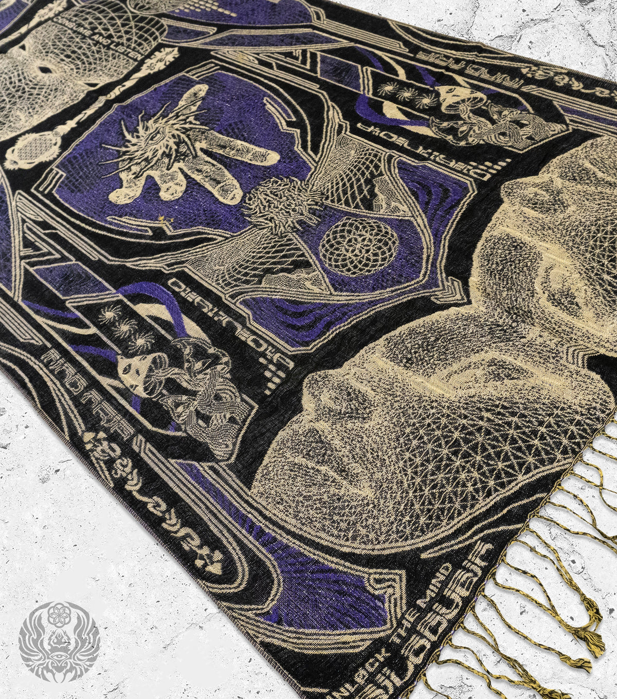 GOLDEN TEACHERS V2 • 𓍊𓋼𓍊 • ROYAL PURP • Festival Shawl/Scarf Shawl