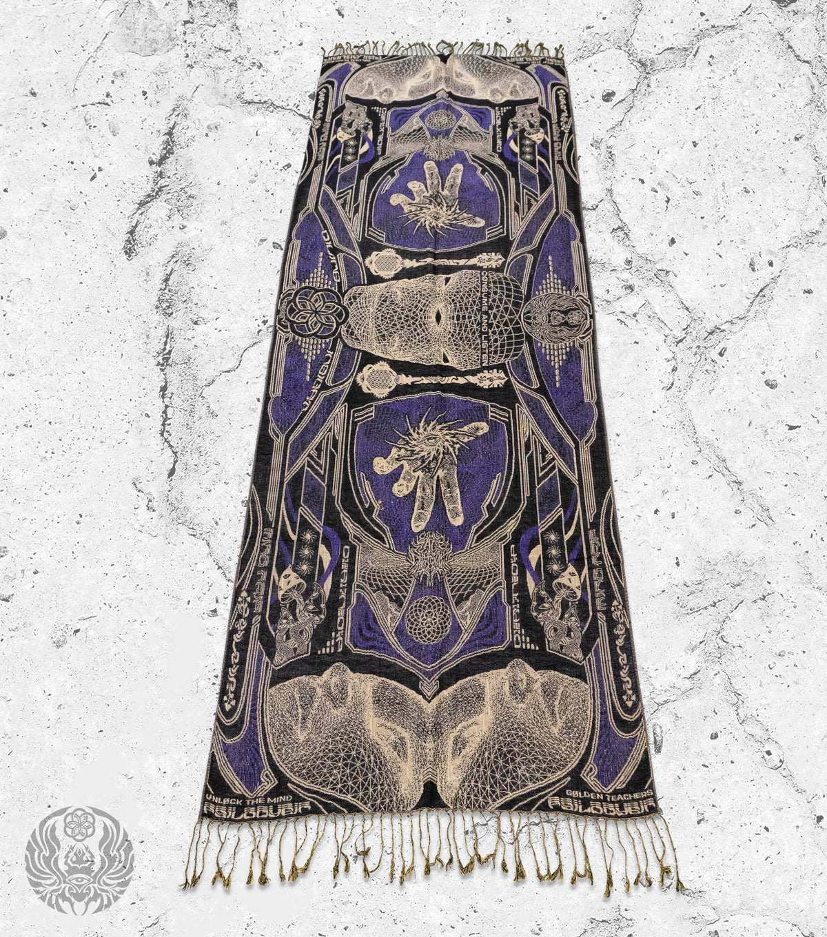 GOLDEN TEACHERS V2 • 𓍊𓋼𓍊 • ROYAL PURP • Festival Shawl/Scarf Shawl