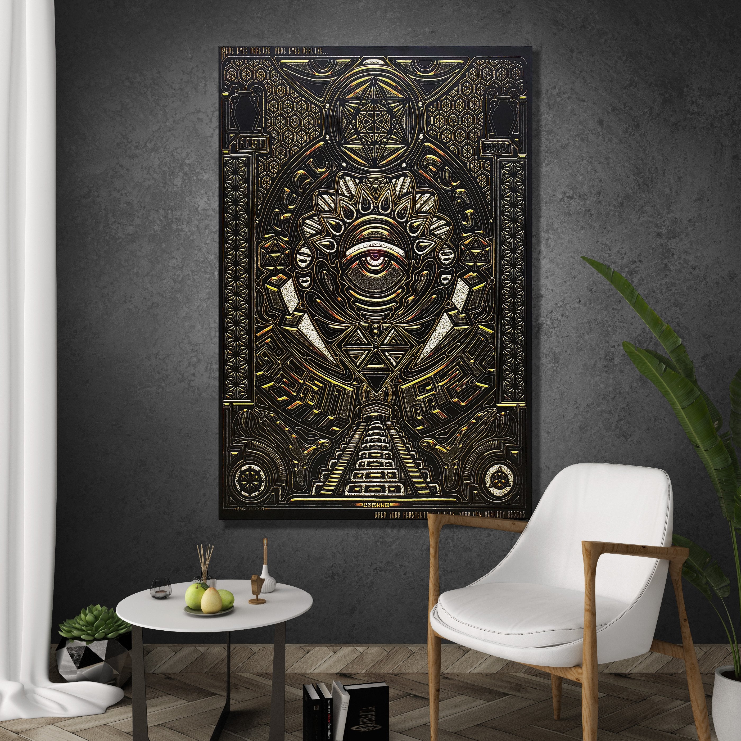 REAL EYES V1 • GROKKO Vertical Canvas Wrap Canvas