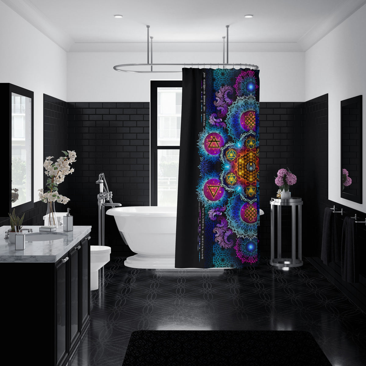 ETERNAL ALCHEMY V2 YANTRA ART • Shower Curtain