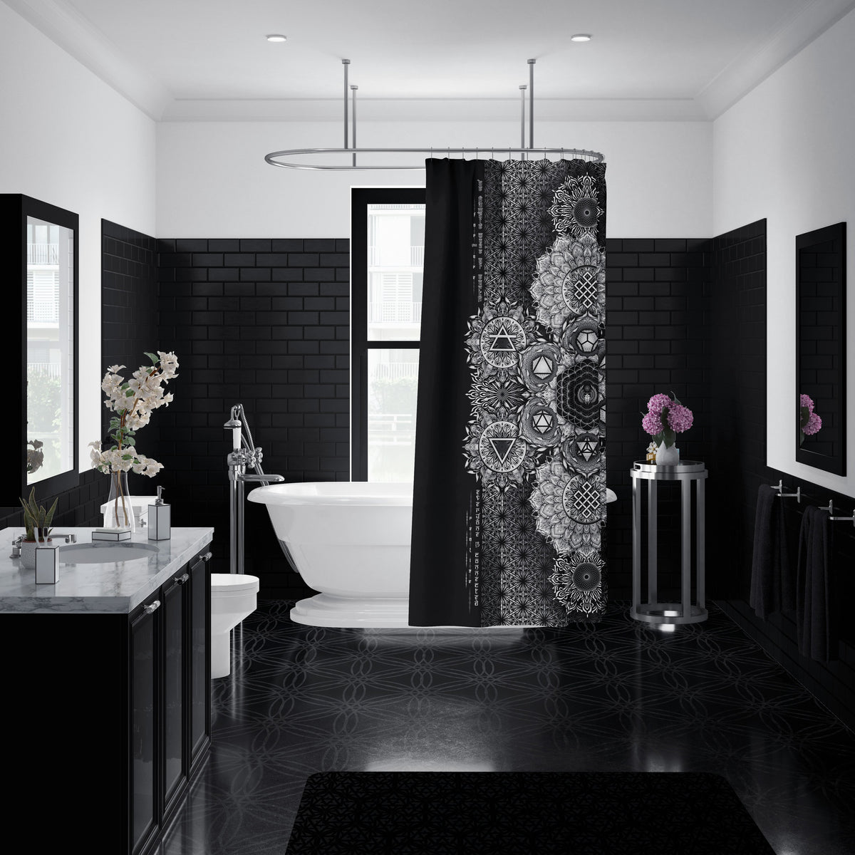 ETERNAL ALCHEMY V1 YANTRA ART • Shower Curtain