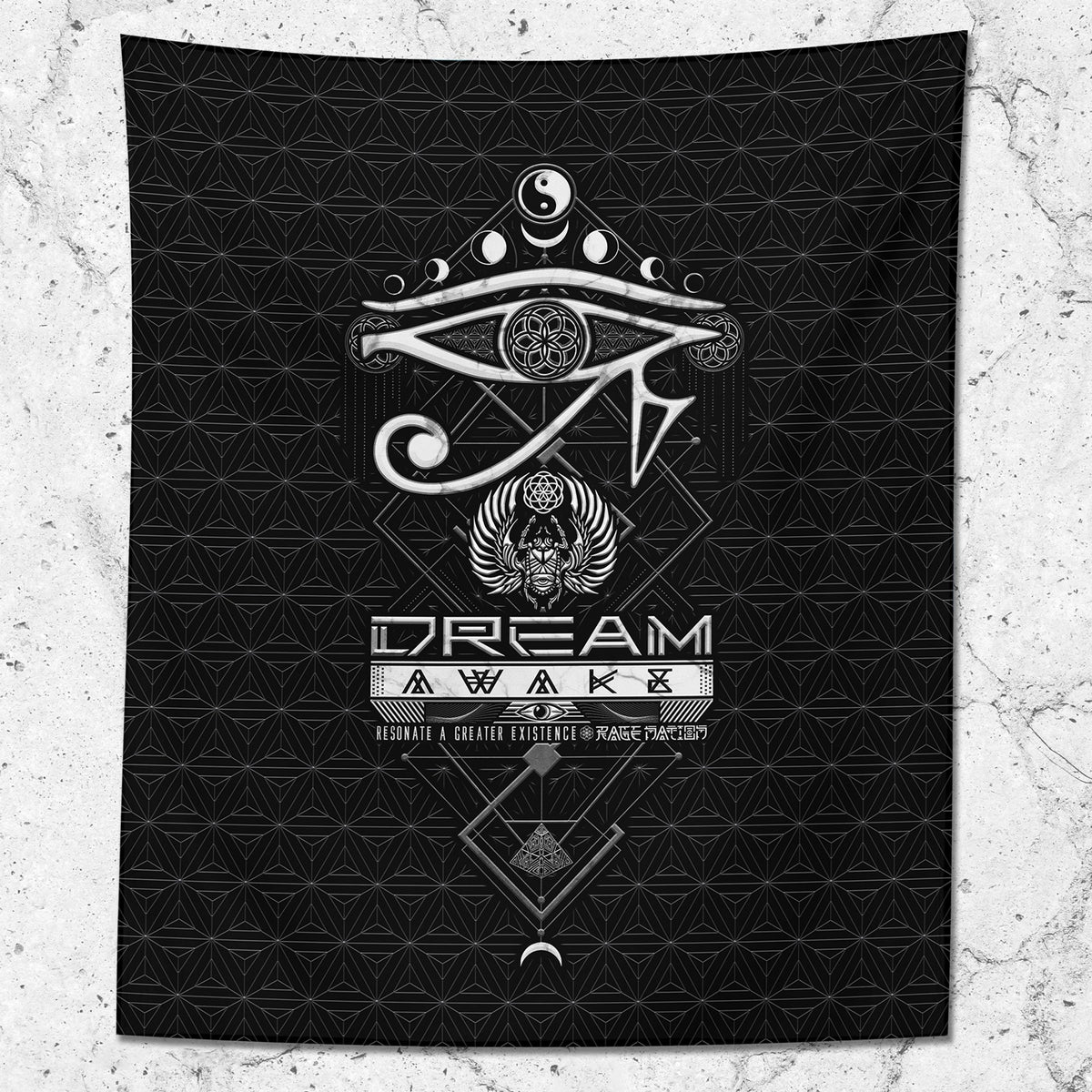 DREAM AWAKE • Sacred Geometry Tapestry Tapestry