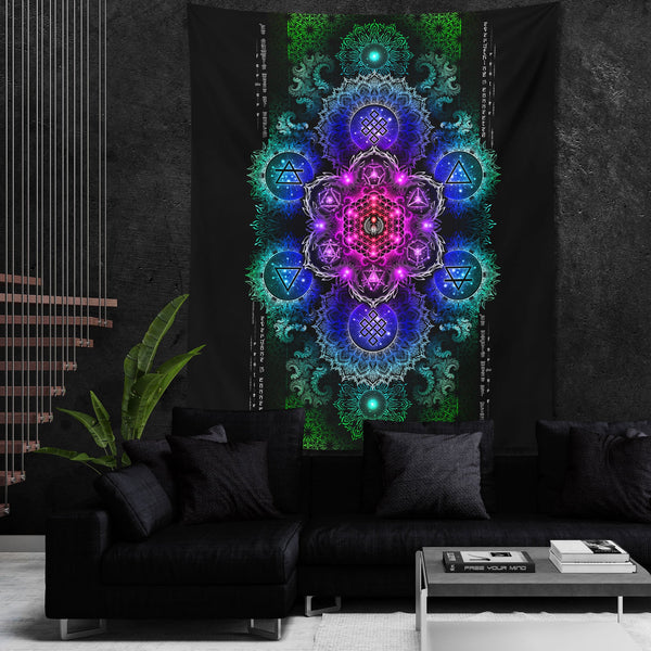ETERNAL ALCHEMY V2.3 • YANTRART • Wall Tapestry Tapestry