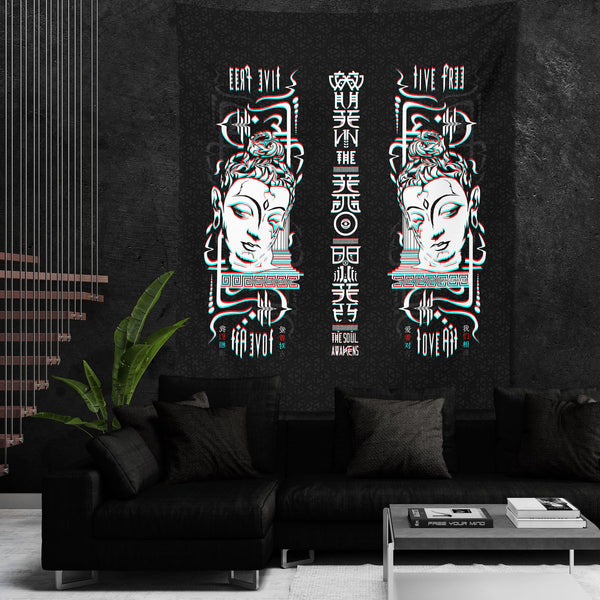 LIVE FREE LOVE ALL • Wall Tapestry Tapestry