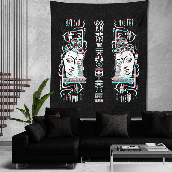 LIVE FREE LOVE ALL • Wall Tapestry Tapestry