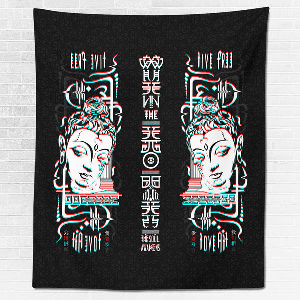 LIVE FREE LOVE ALL • Wall Tapestry Tapestry