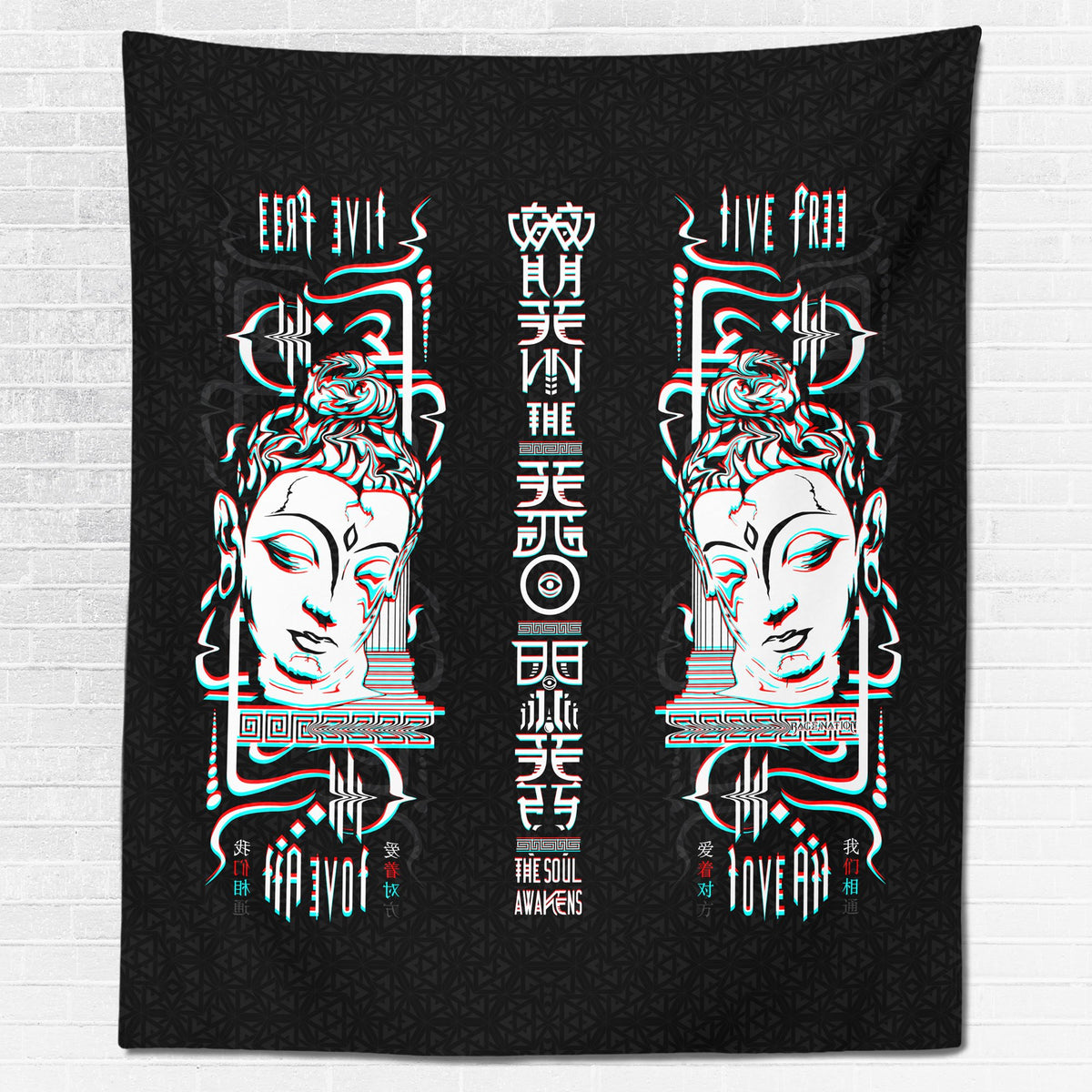 LIVE FREE LOVE ALL • Wall Tapestry Tapestry