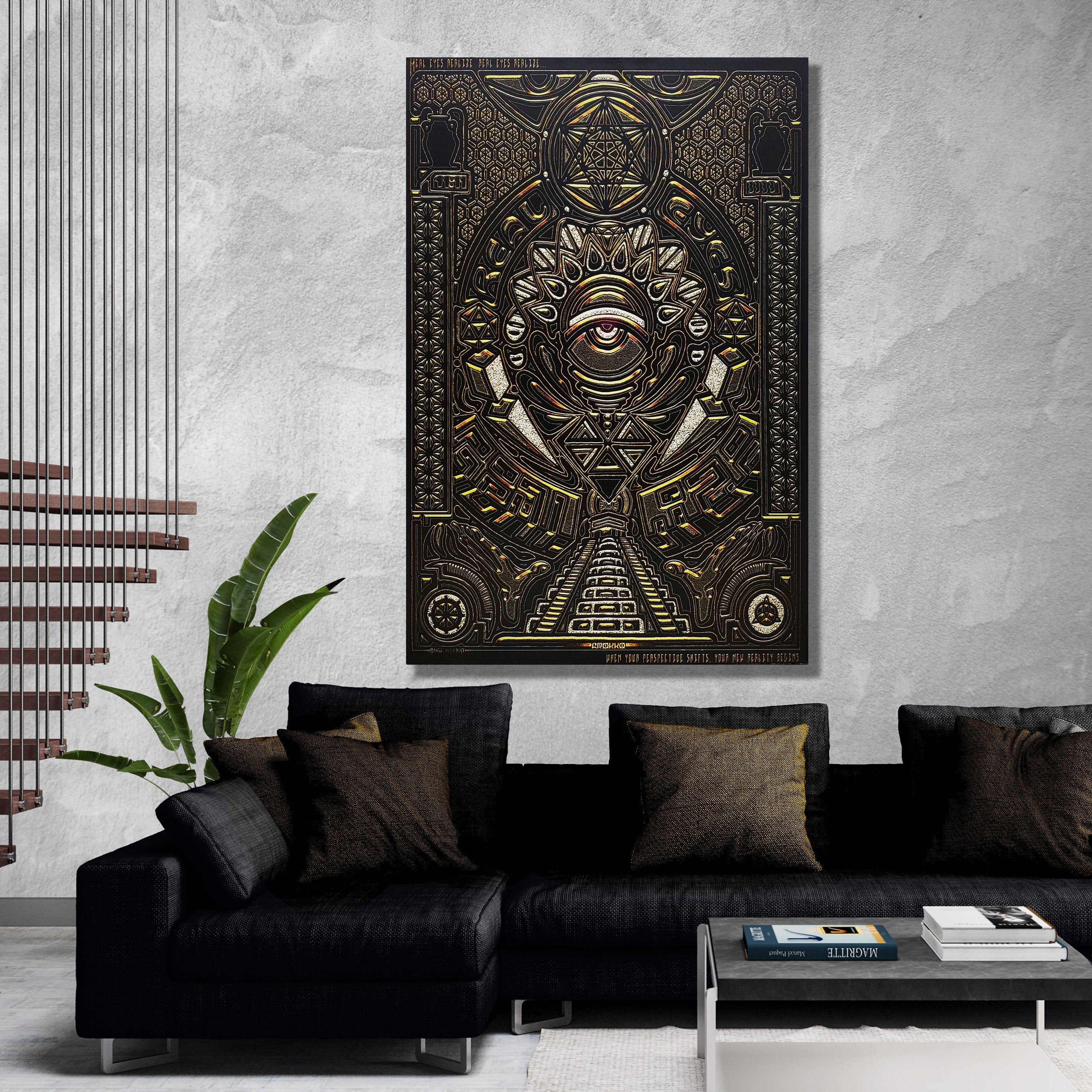 REAL EYES V1 • GROKKO Vertical Canvas Wrap Canvas