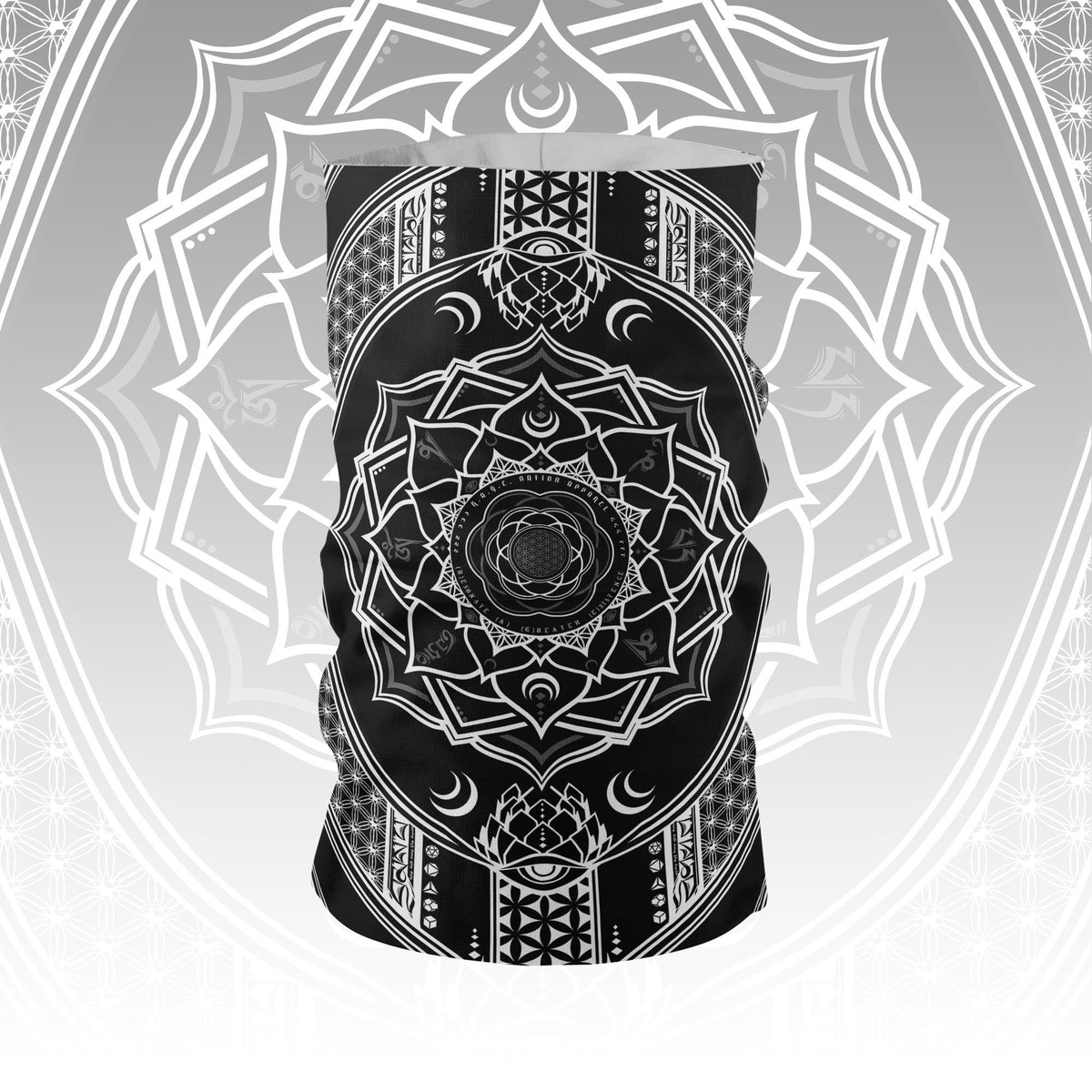 MANTRA • BLACK/GREY/WHITE • Tube Face Mask Tube Mask