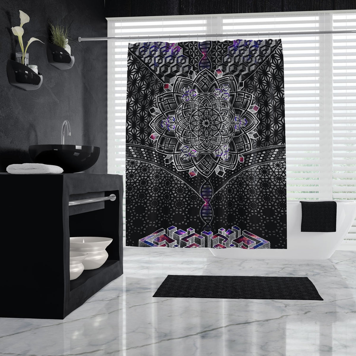 ONENESS GALAXY • Glenn Thomson Shower Curtain Shower Curtain