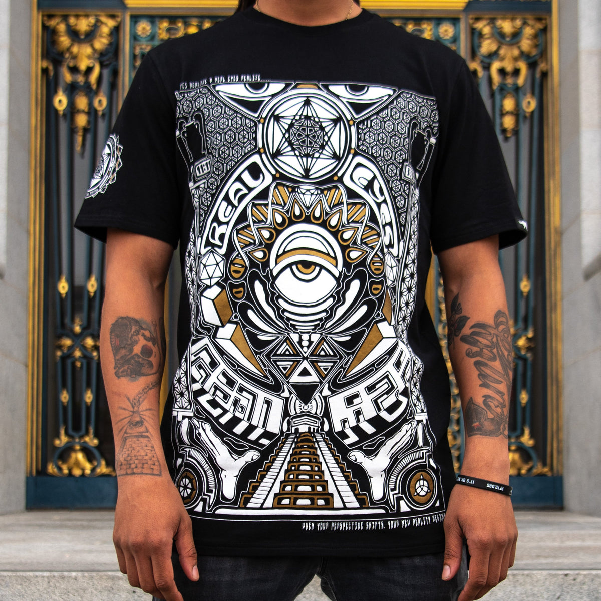 REAL EYES V1 • GROKKO Droptail T-Shirt Apparel