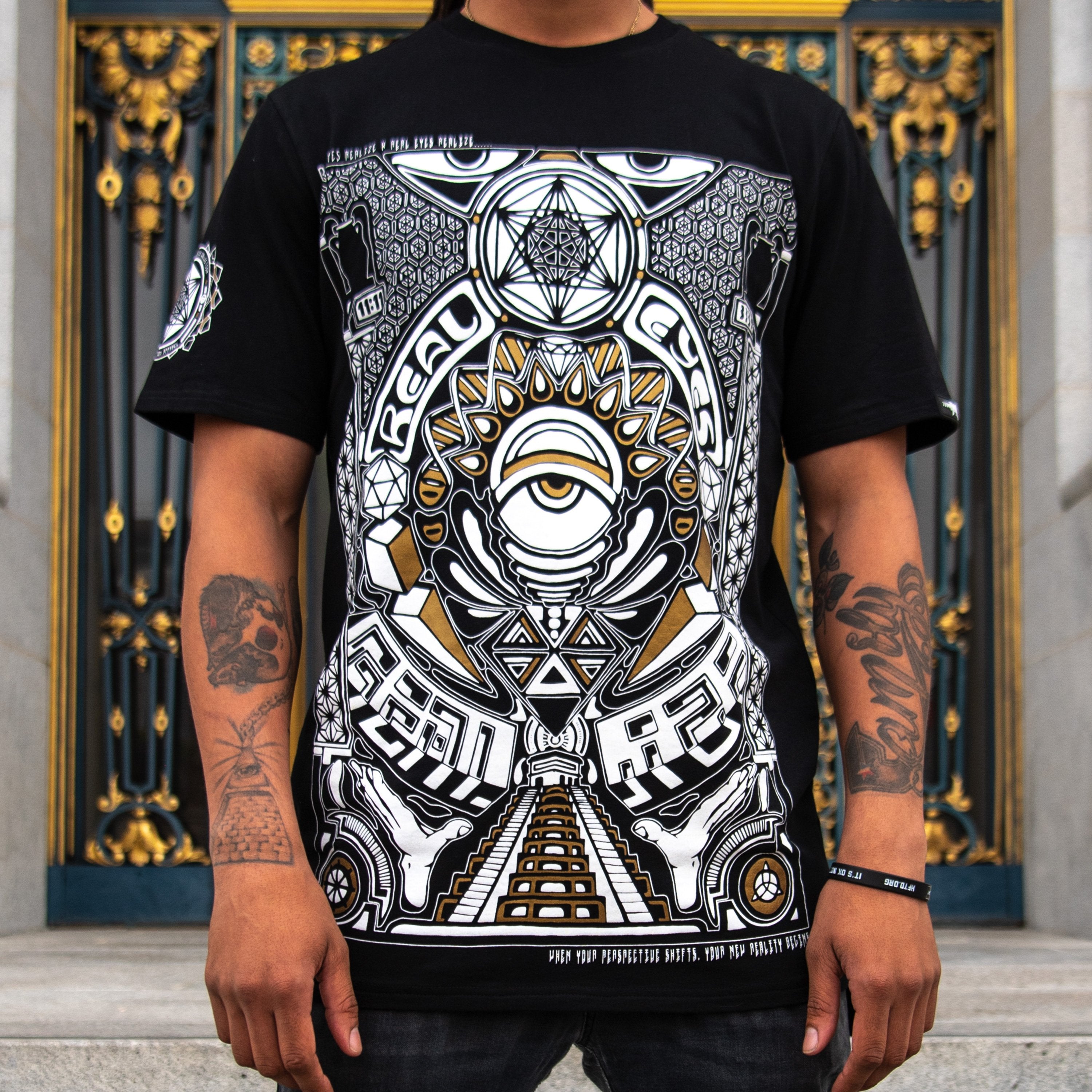 REAL EYES V1 • GROKKO Droptail T-Shirt Apparel