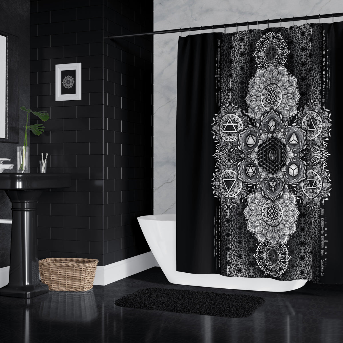 ETERNAL ALCHEMY V1 YANTRA ART • Shower Curtain