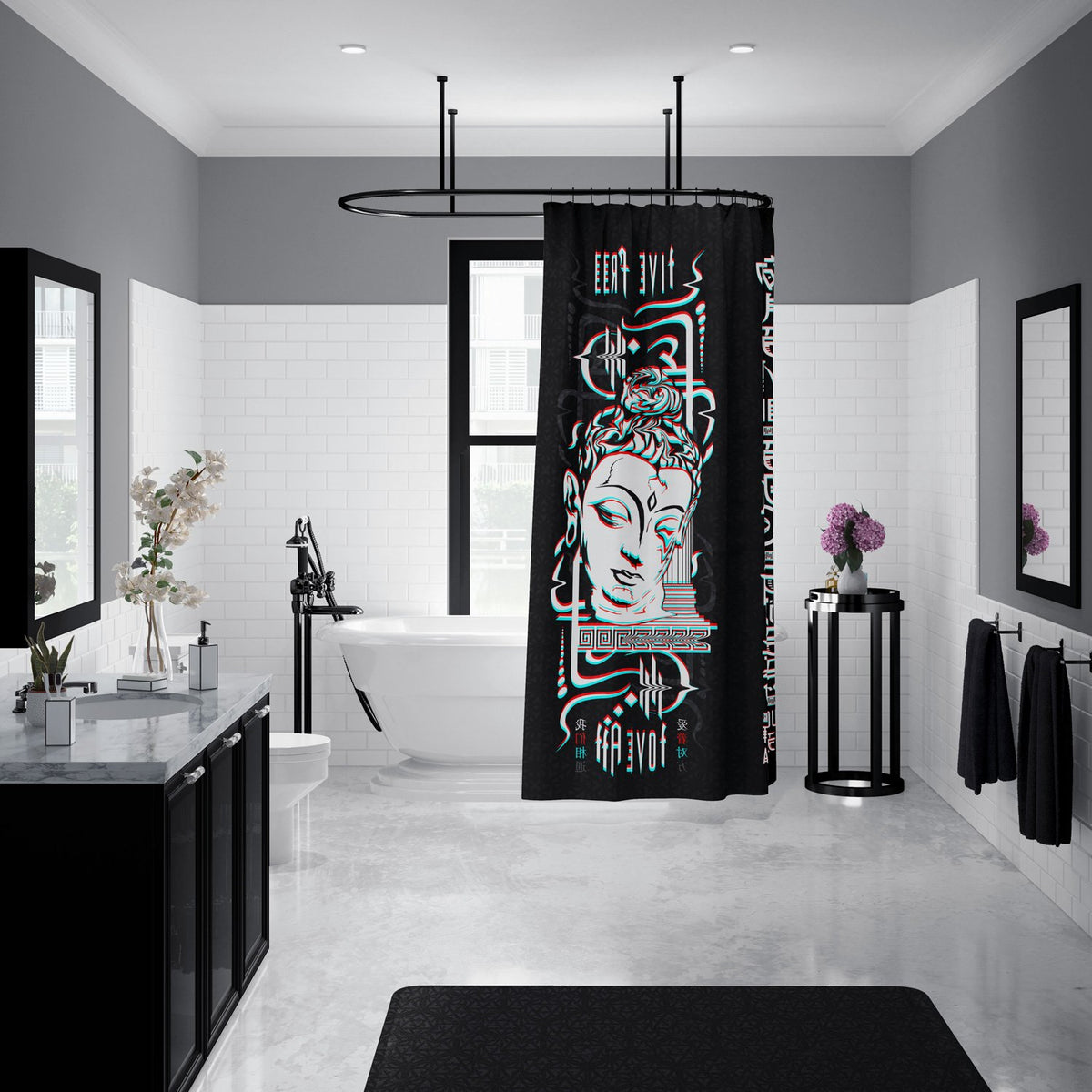 LIVE FREE LOVE ALL • Shower Curtain