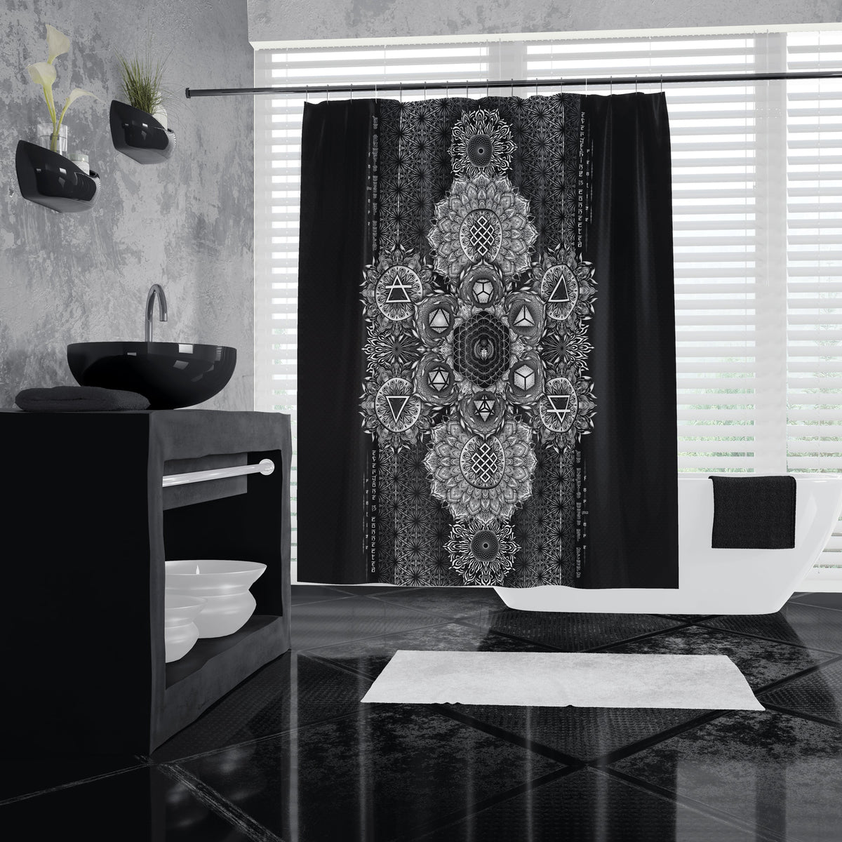 ETERNAL ALCHEMY V1 YANTRA ART • Shower Curtain