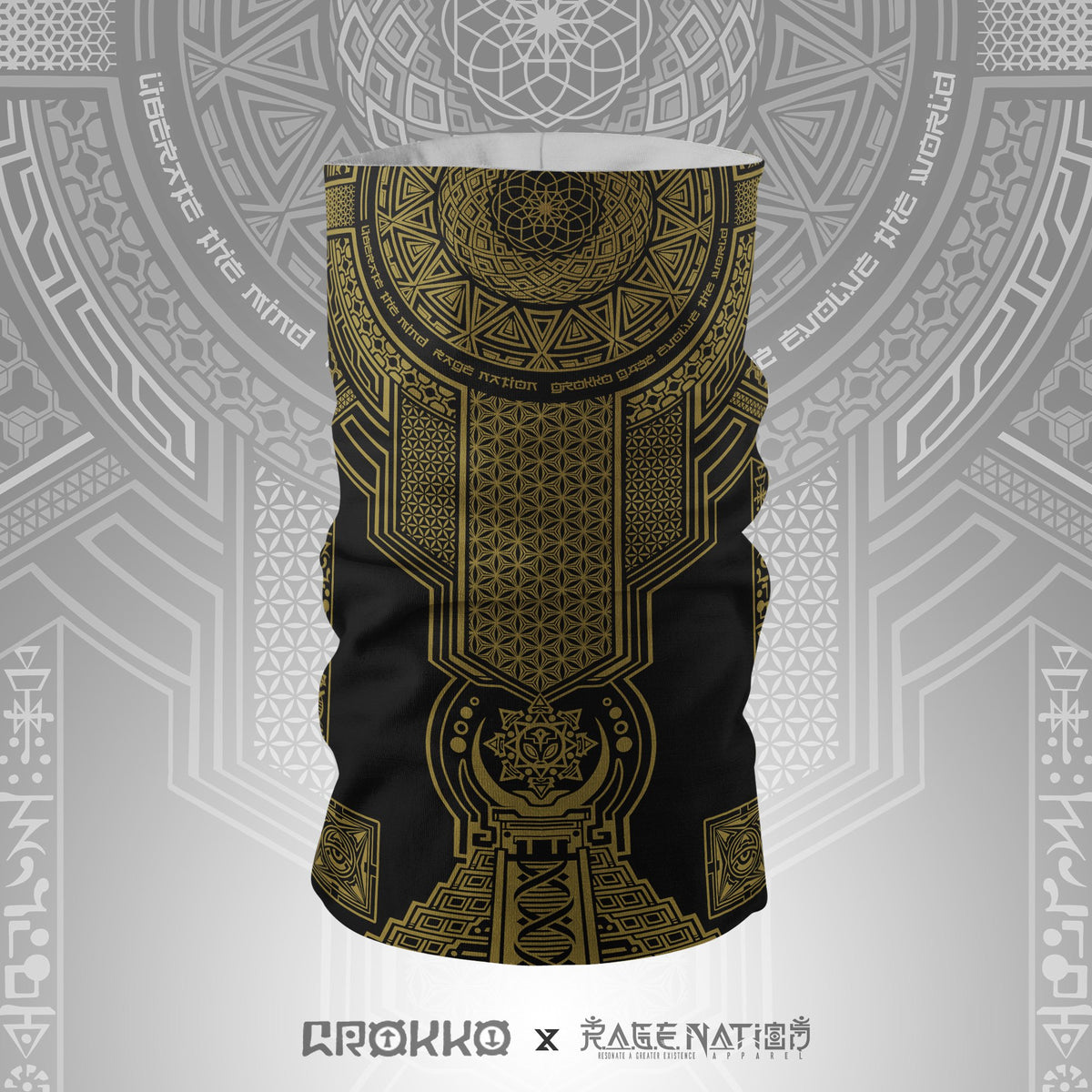 TRANSCENDENCE • 7 COLORS • GROKKO • Tube Face Masks Tube Mask GOLD