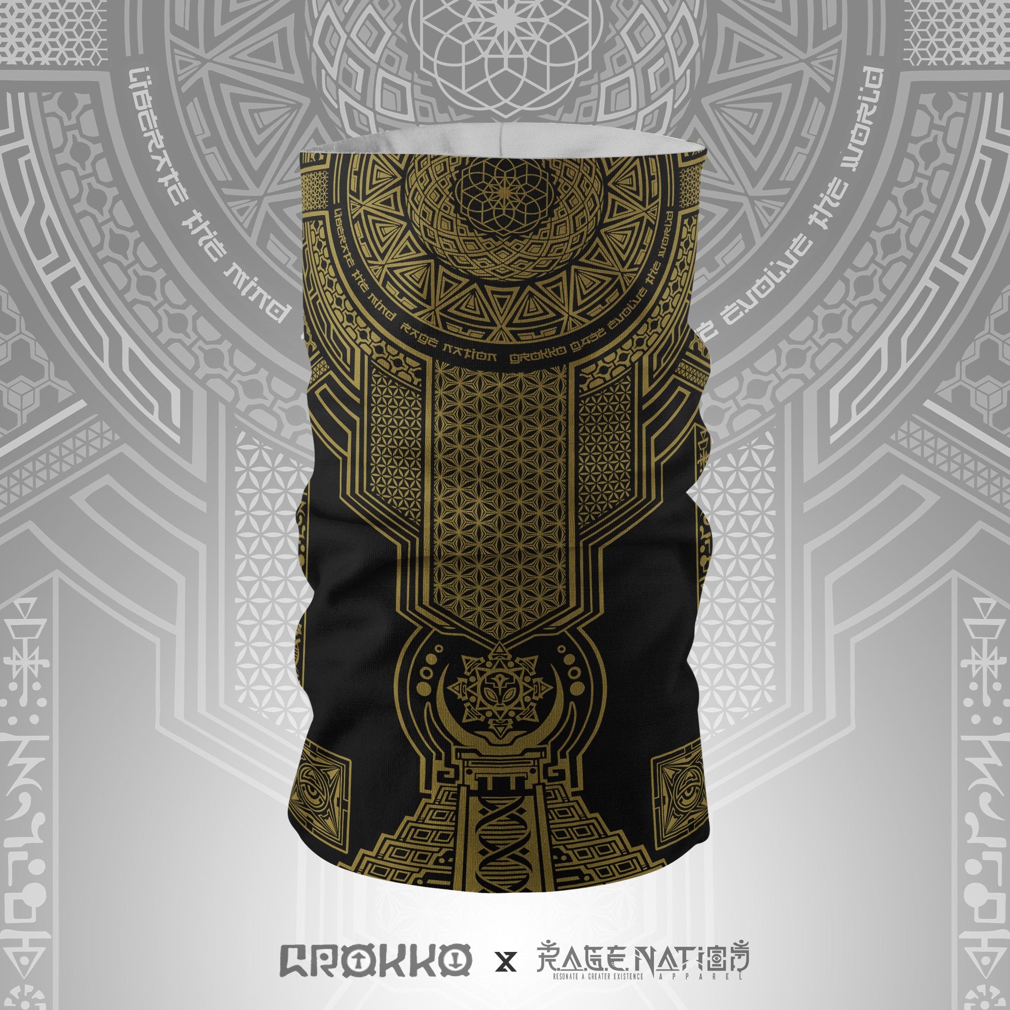 TRANSCENDENCE • 7 COLORS • GROKKO • Tube Face Masks Tube Mask GOLD