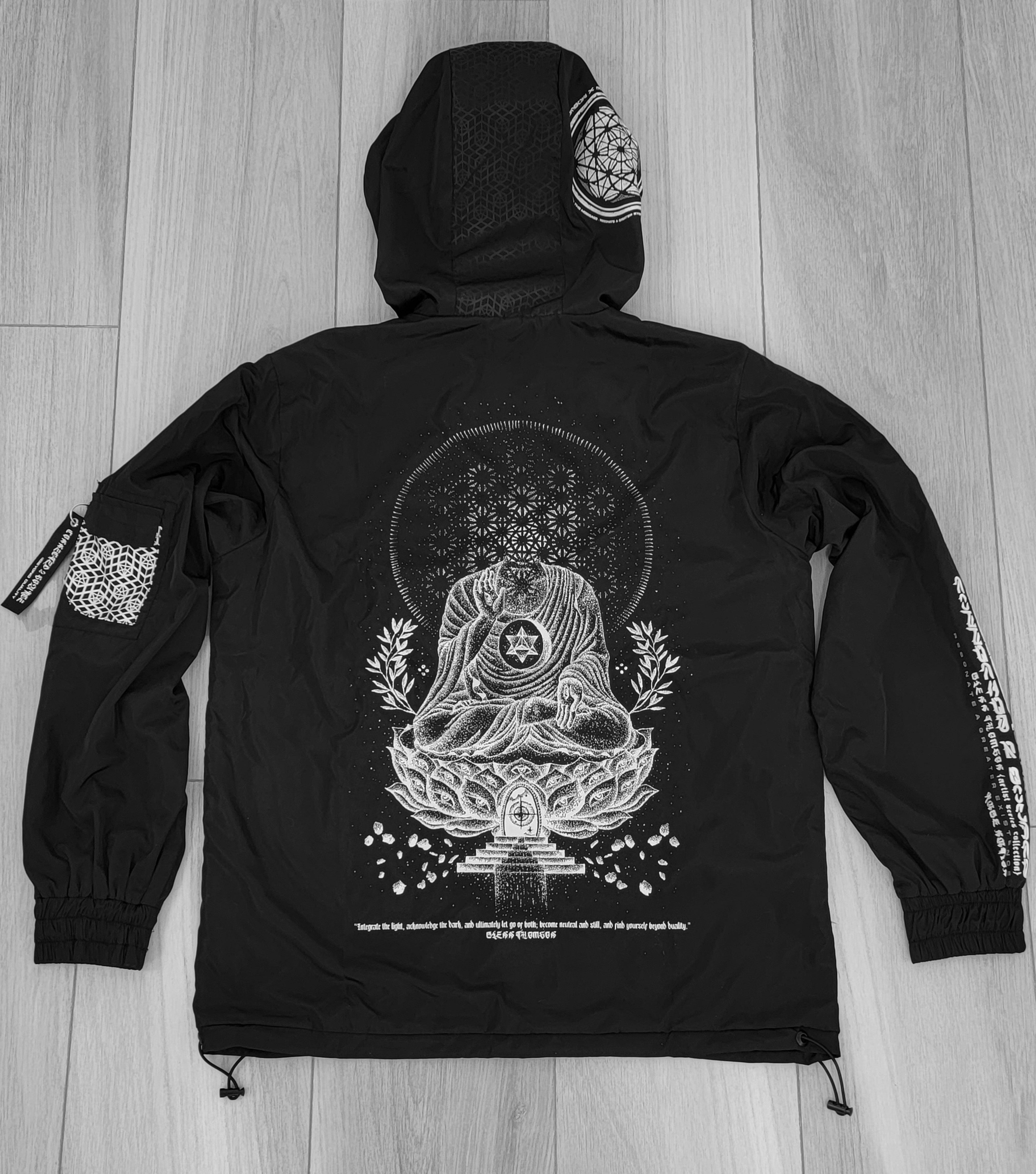 LOTUS THRONE • GLENN THOMSON COLLAB • Waterproof Zip-Up Windbreaker Windbreaker