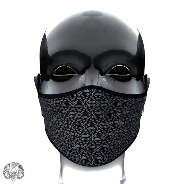 PRE-ORDER • FLOWER OF LIFE • Satin Face Mask + Filters Mask