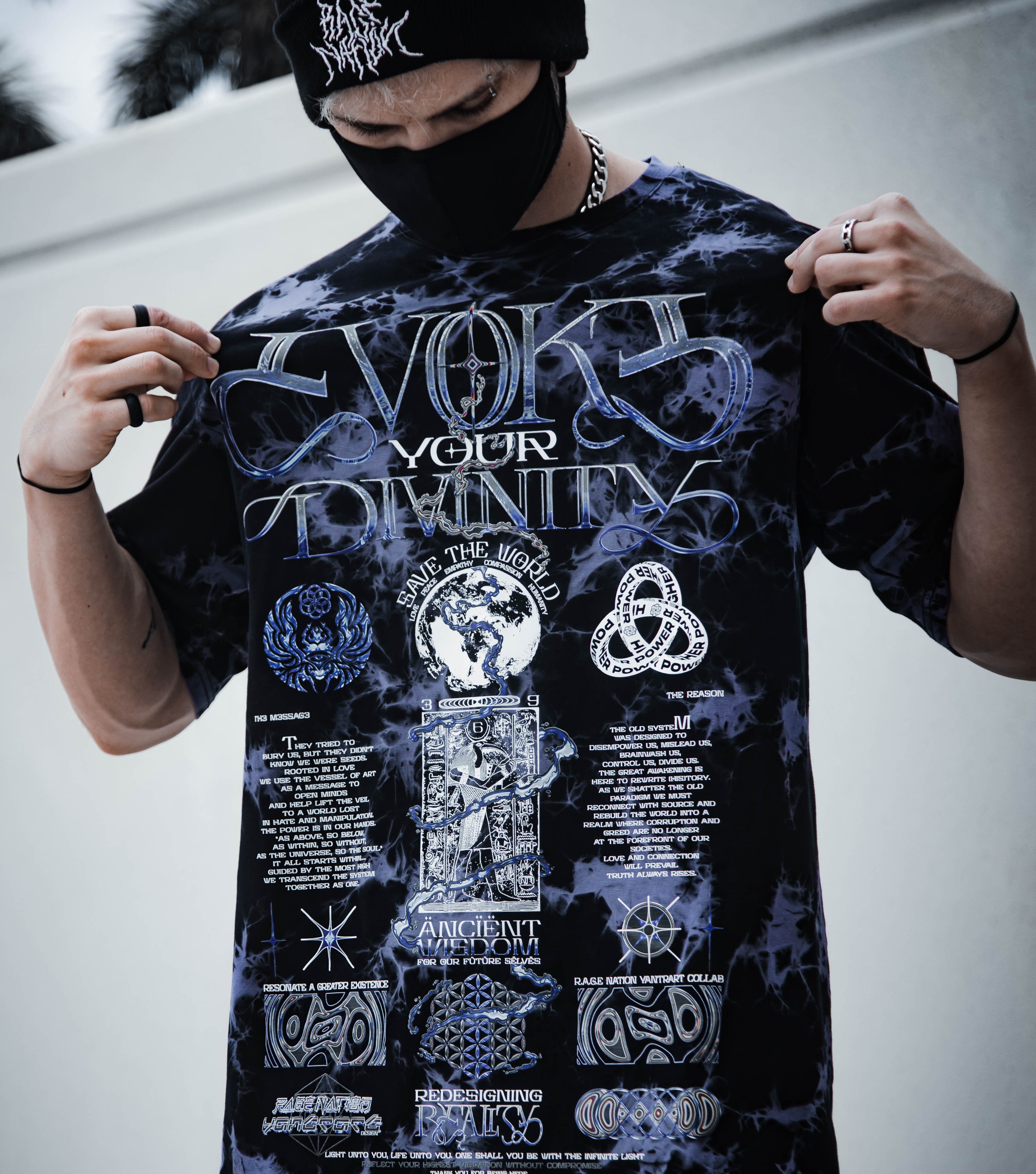 RECONNECT WITH SOURCE ✦ YANTRART x RAGE NATION ✦ Premium T-Shirt T-Shirt