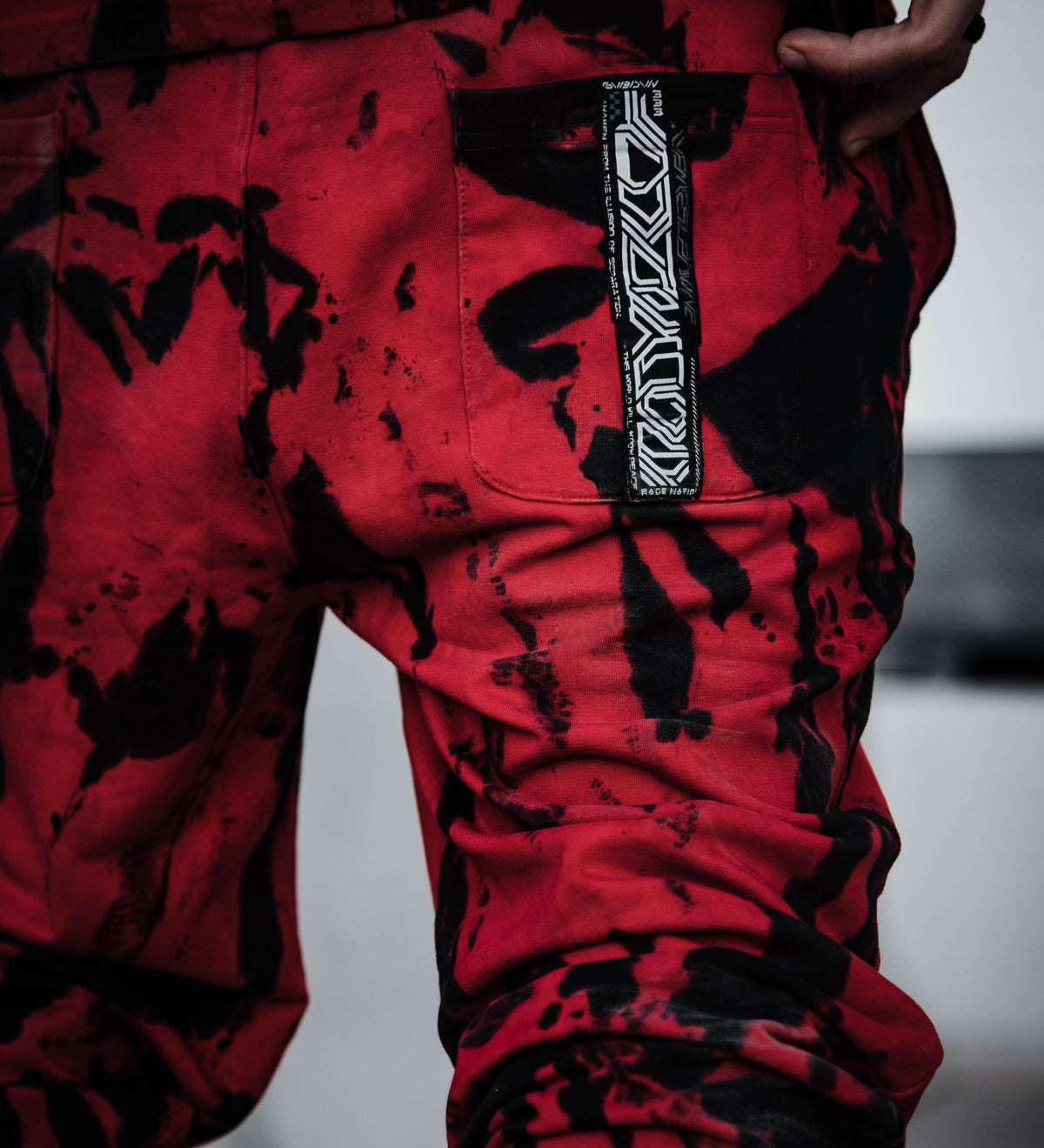 COEXIST V1 • RED SWIRL • Premium Tie-Dye Joggers Joggers