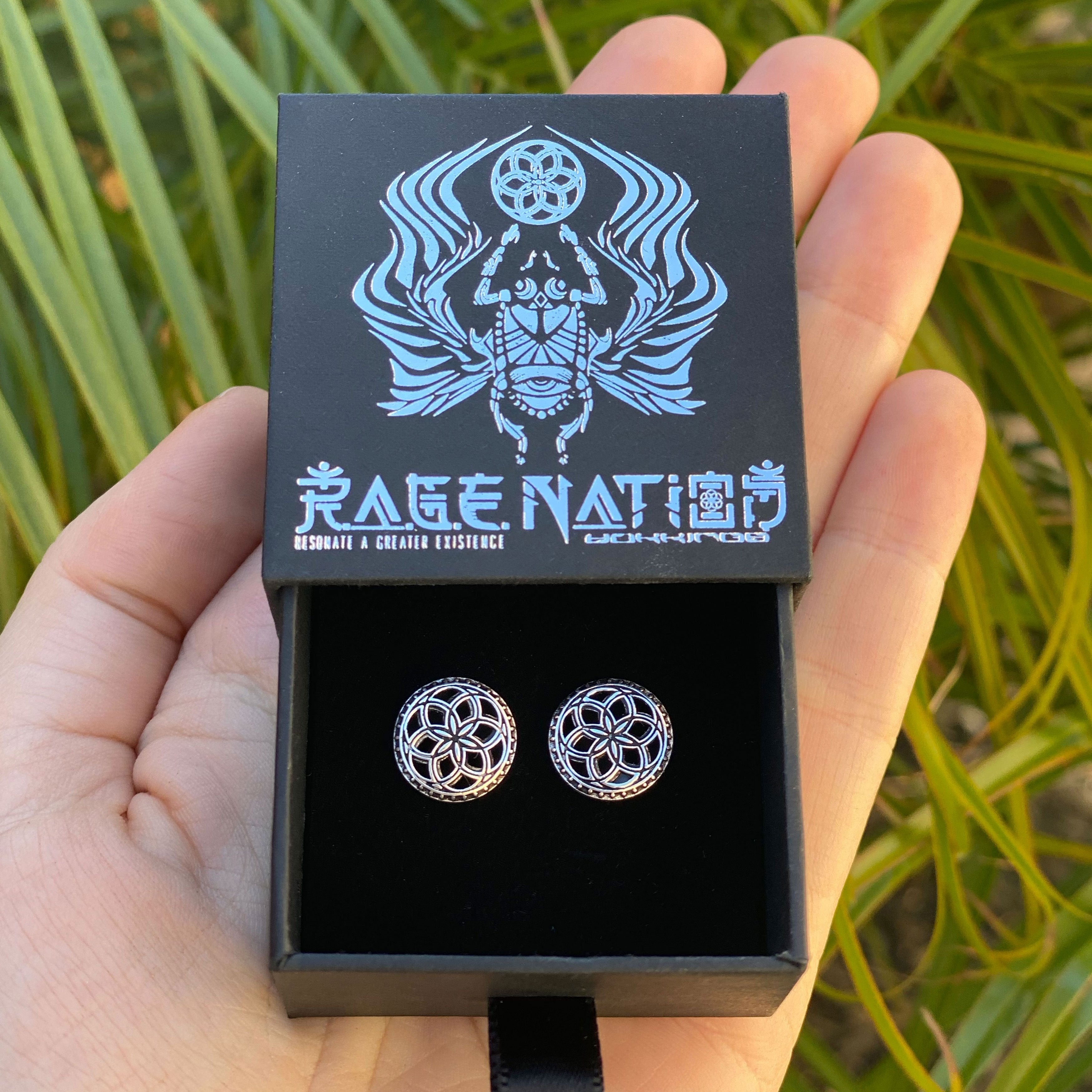 ANTIQUE SILVER • 925 Sterling Silver Geometric Earrings Jewelry