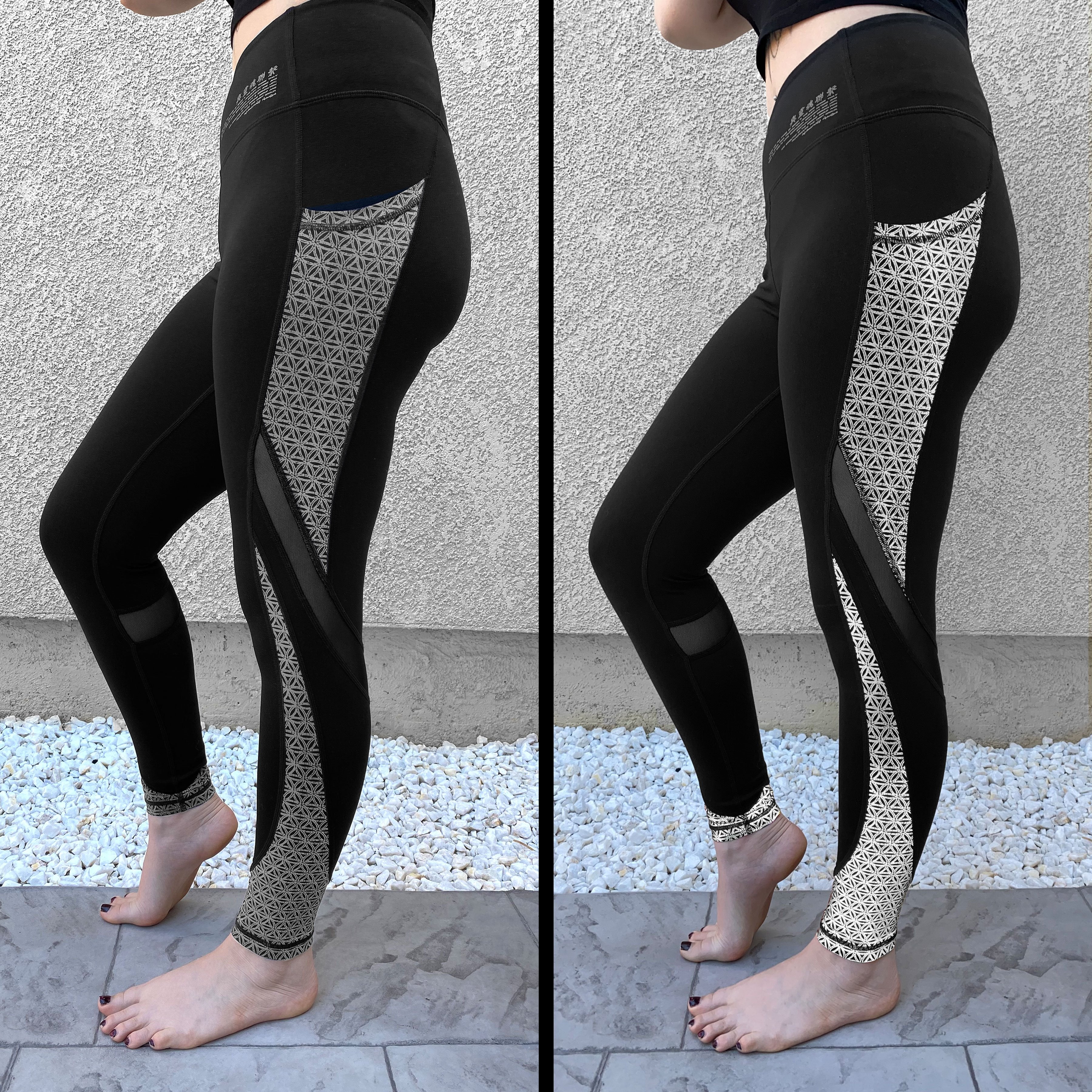 SILVER SEQUENCE • Reflective Yoga Pants / Leggings Leggings