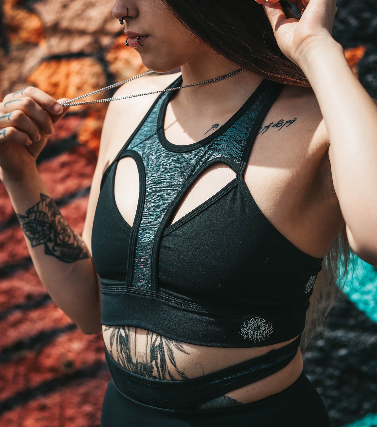THINK WISELY • LABRADORITE EFFECT • Snakeskin Sports Bra Sports Bra
