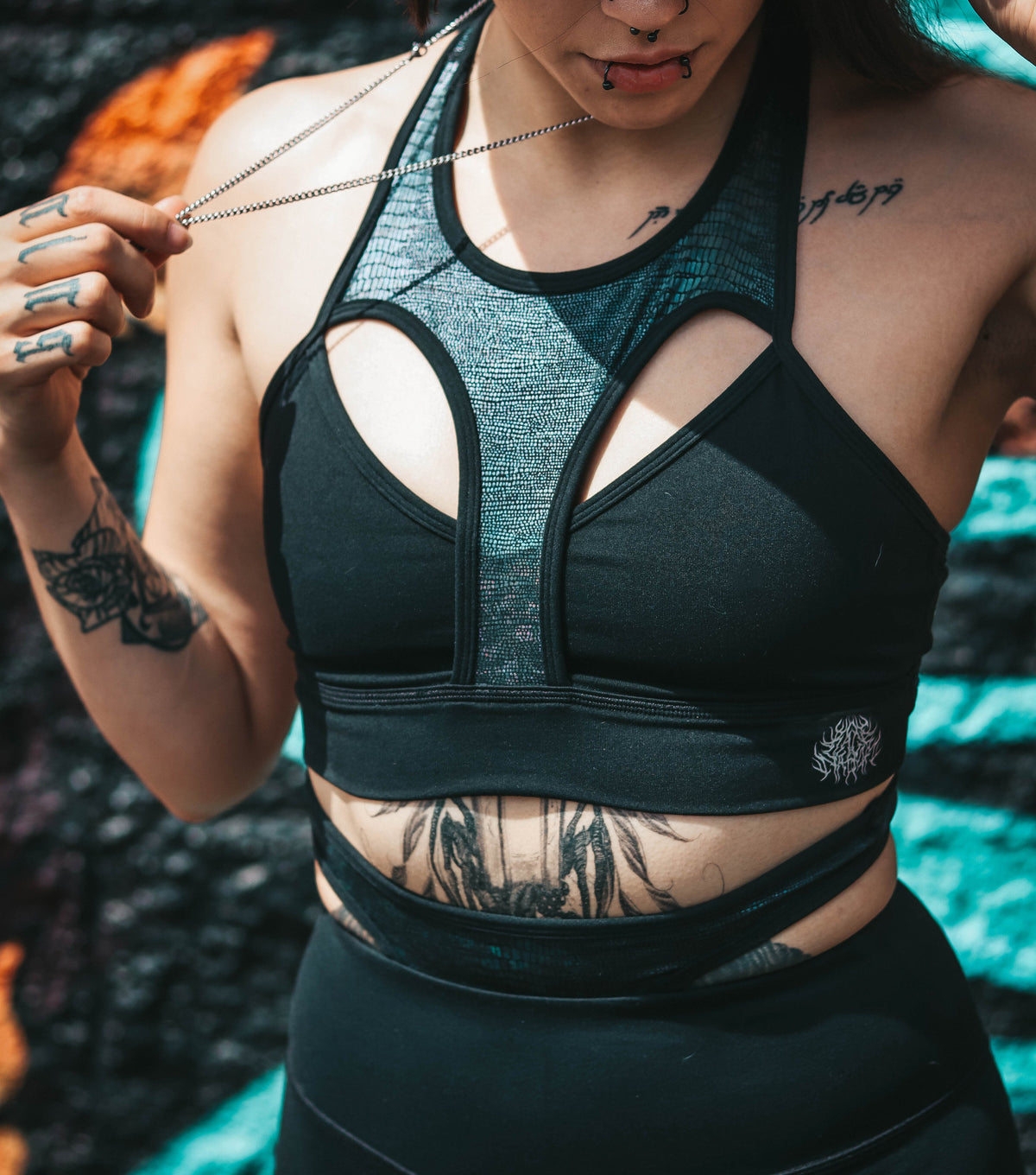 THINK WISELY • LABRADORITE EFFECT • Snakeskin Sports Bra Sports Bra