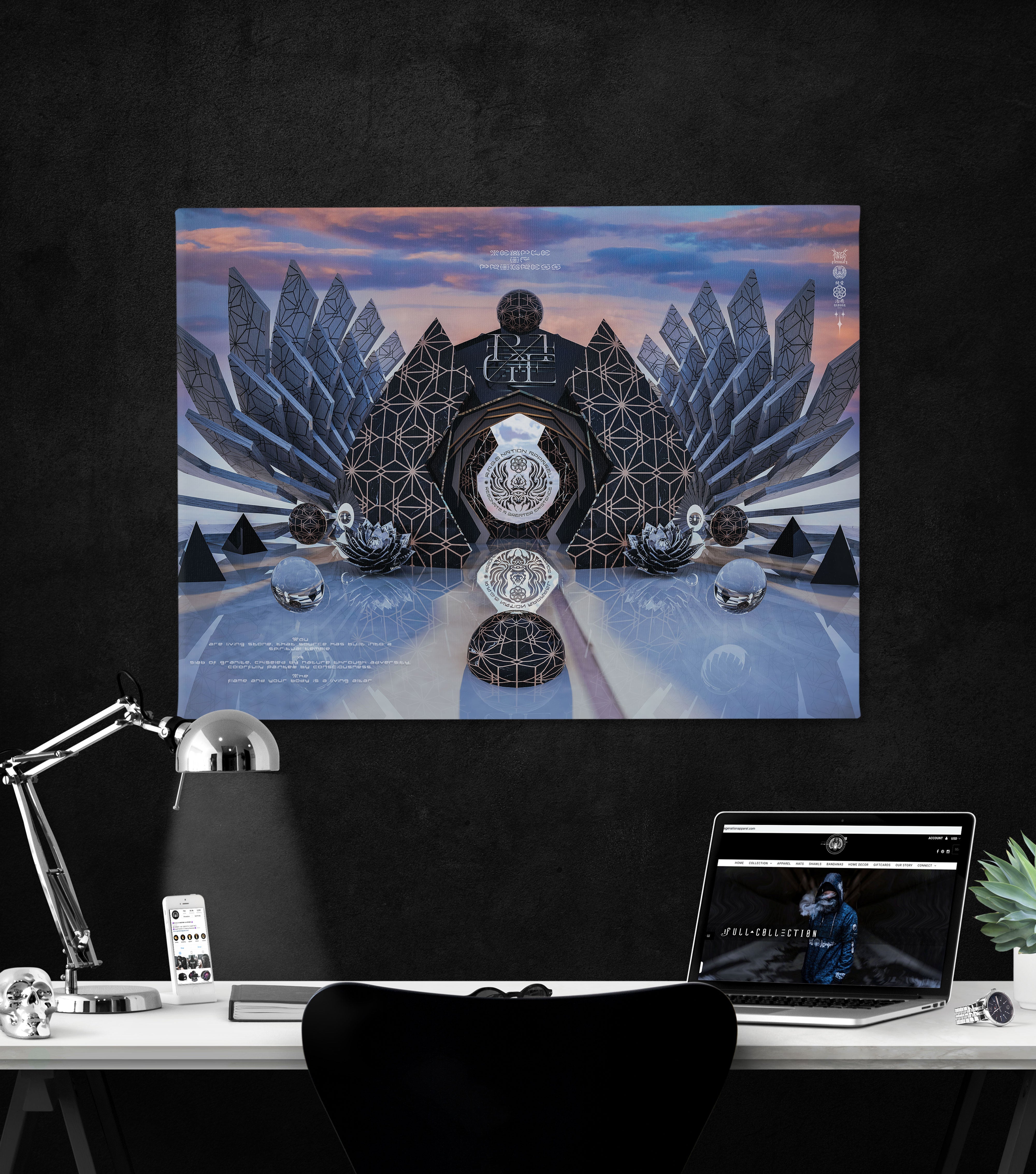 TEMPLE of PROGRESSION • Horizontal Canvas Canvas