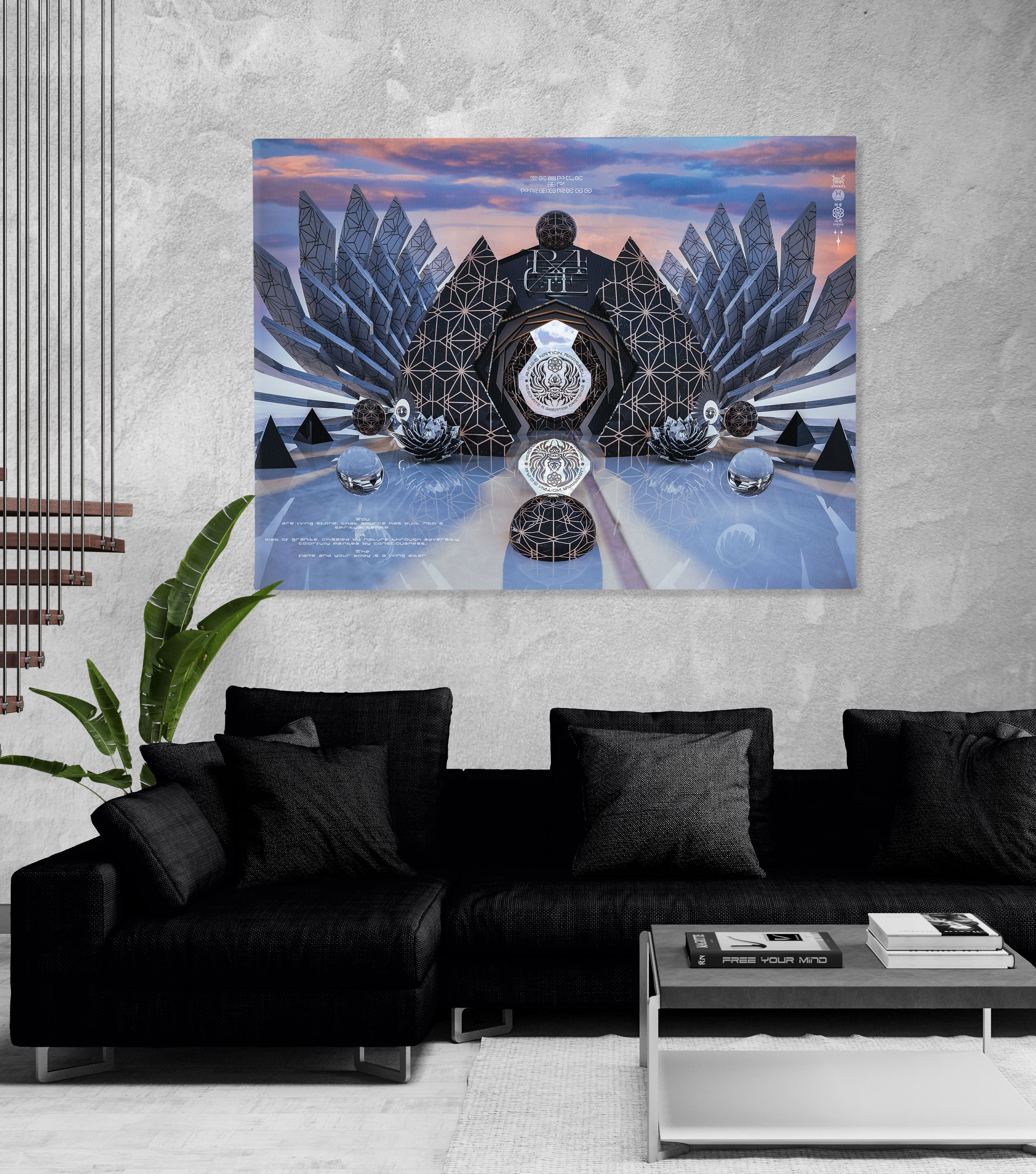 TEMPLE of PROGRESSION • Horizontal Canvas Canvas