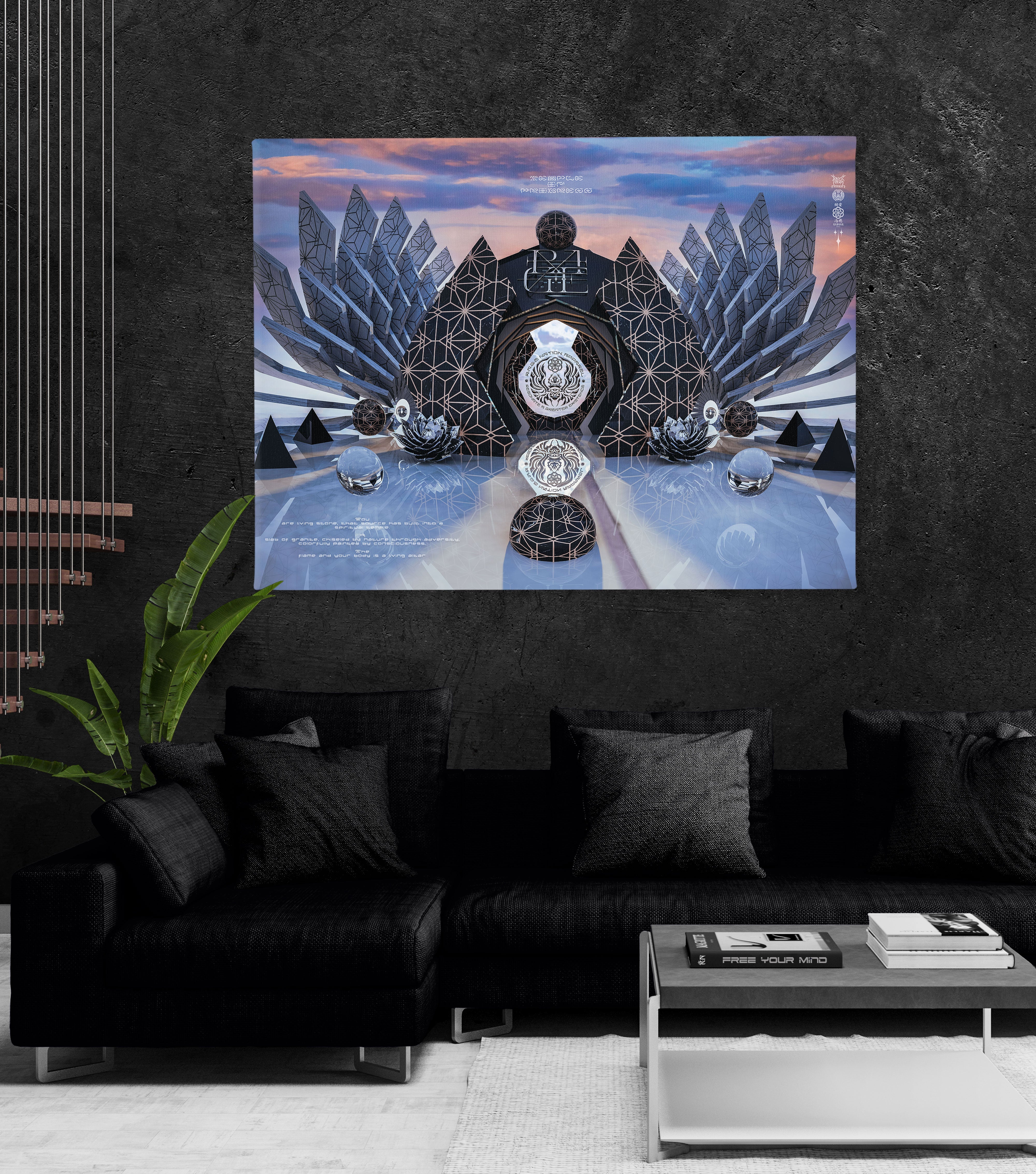 TEMPLE of PROGRESSION • Horizontal Canvas Canvas