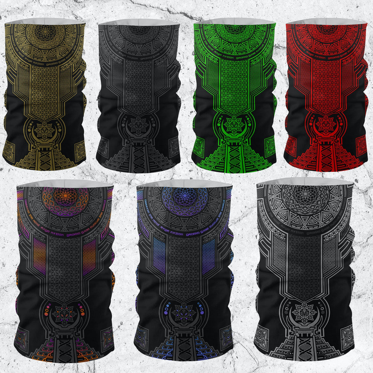 TRANSCENDENCE • 7 COLORS • GROKKO • Tube Face Masks Tube Mask