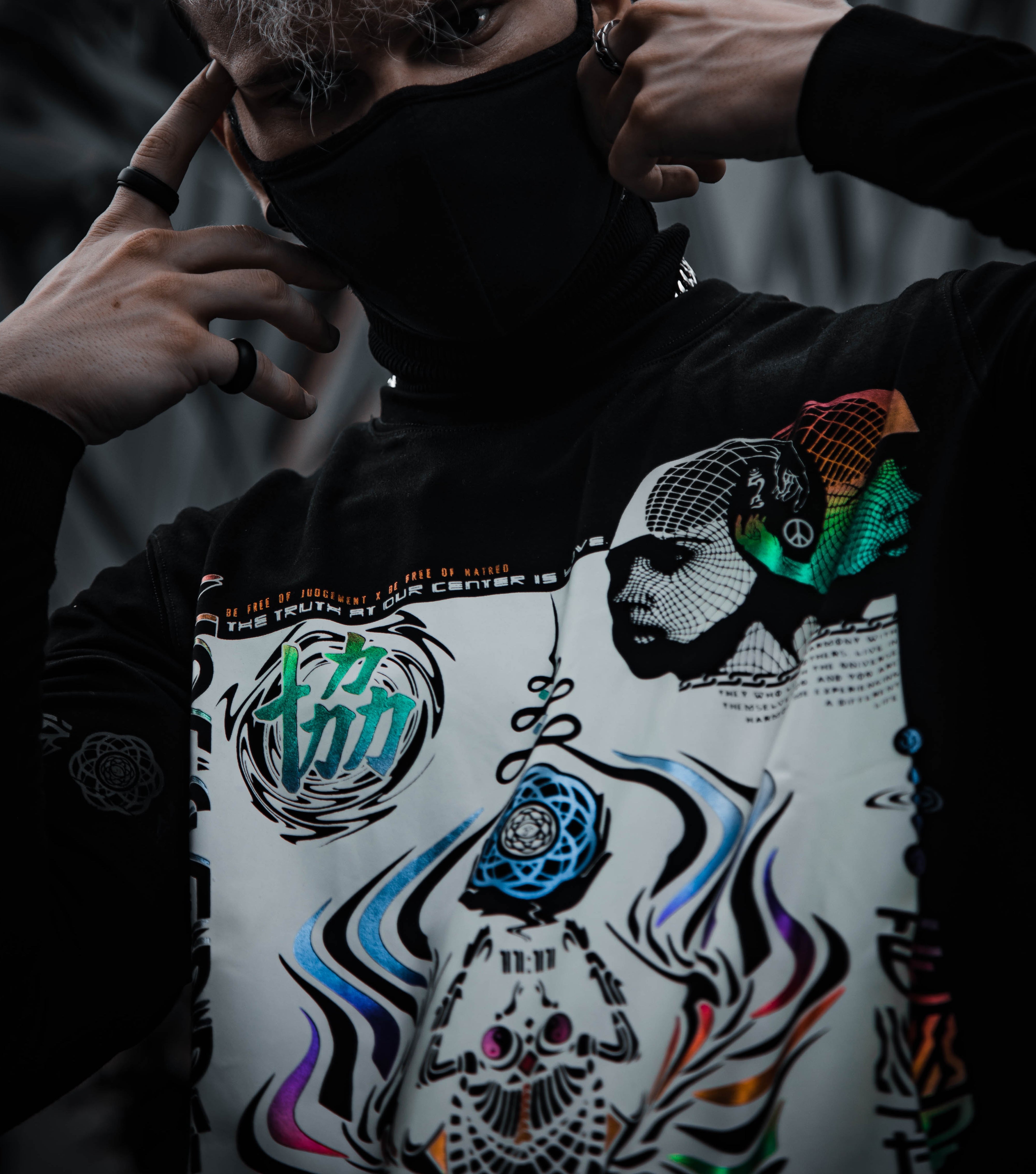 VISUAL METAPHORS • Spectrum Ink • Luxury Fabric T-Shirt T-Shirt