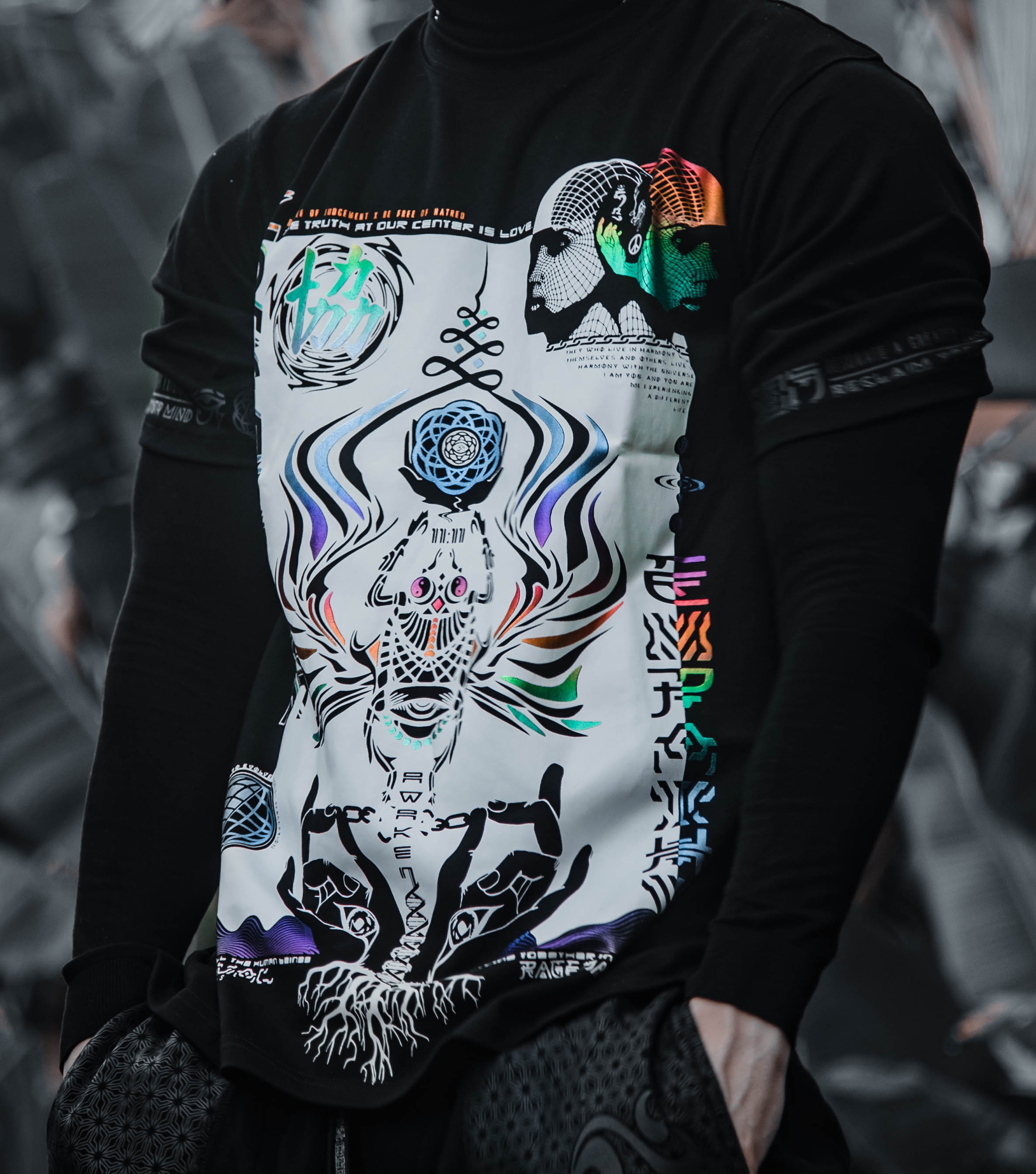 VISUAL METAPHORS • Spectrum Ink • Luxury Fabric T-Shirt T-Shirt