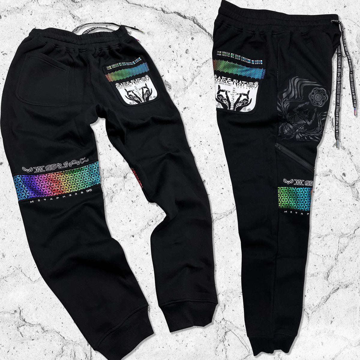 VISUAL METAPHORS V2 • RAINBOW • Hidden Pocket Joggers Joggers