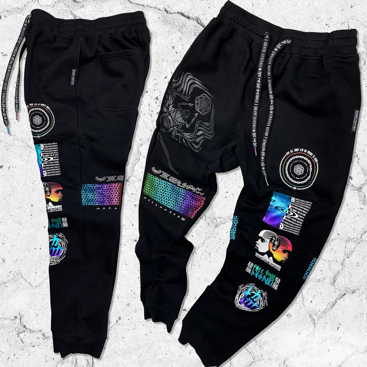 VISUAL METAPHORS V2 • RAINBOW • Hidden Pocket Joggers Joggers