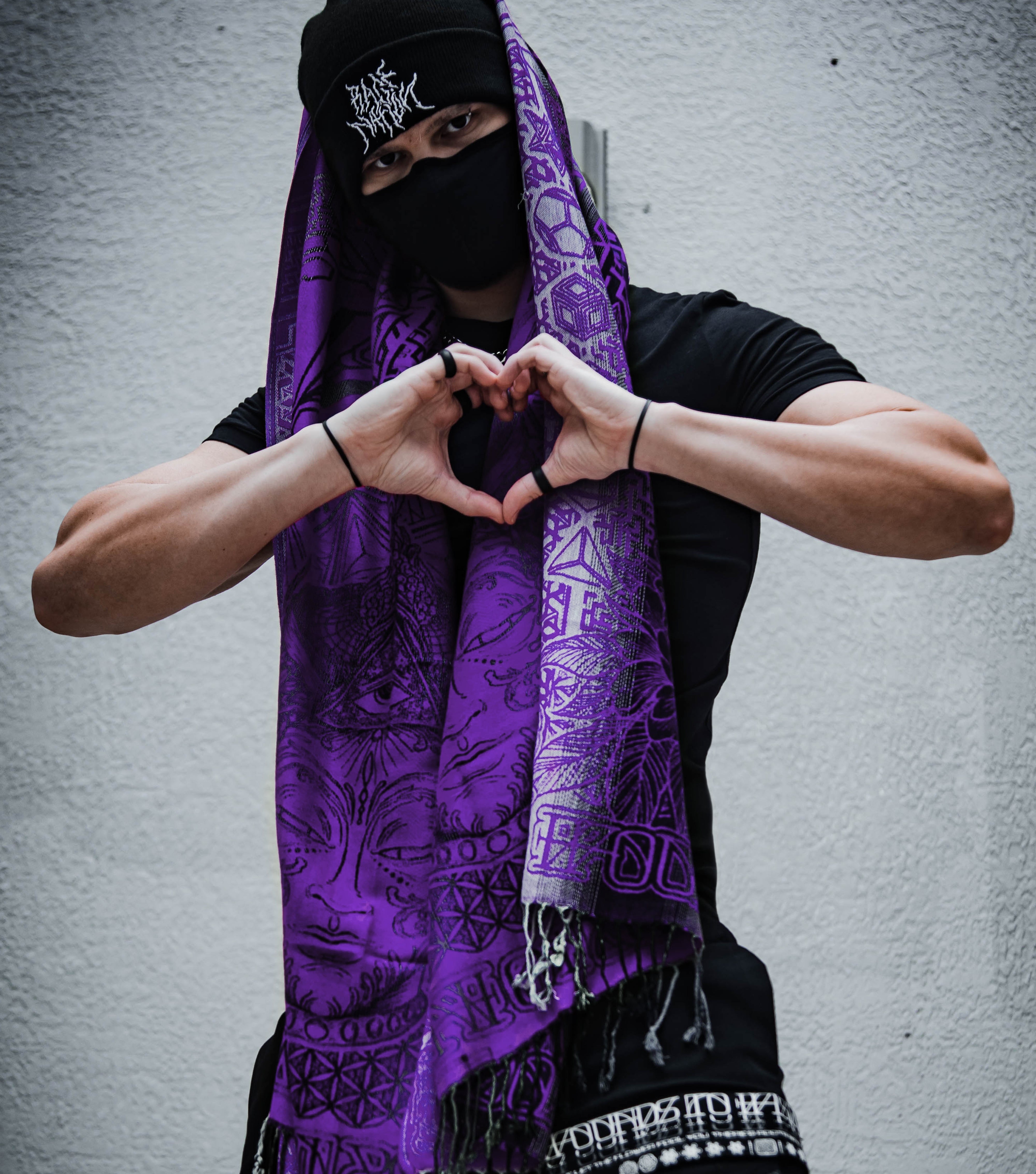 WOUNDS TO WISDOM • Yantrart x Rage Nation • Purple Gradient Shawl Shawls 