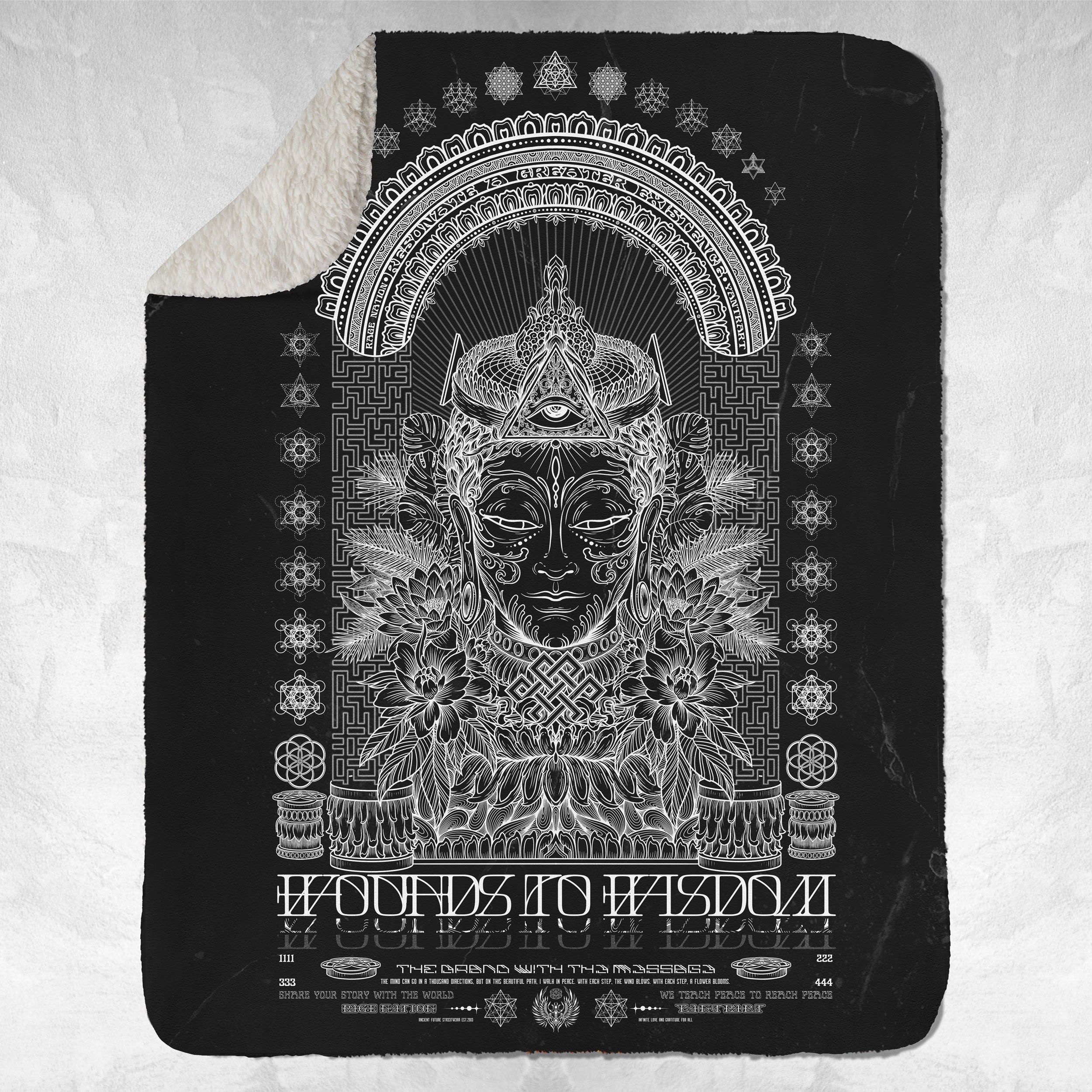 WOUNDS TO WISDOM • YANTRART • Sherpa Blanket