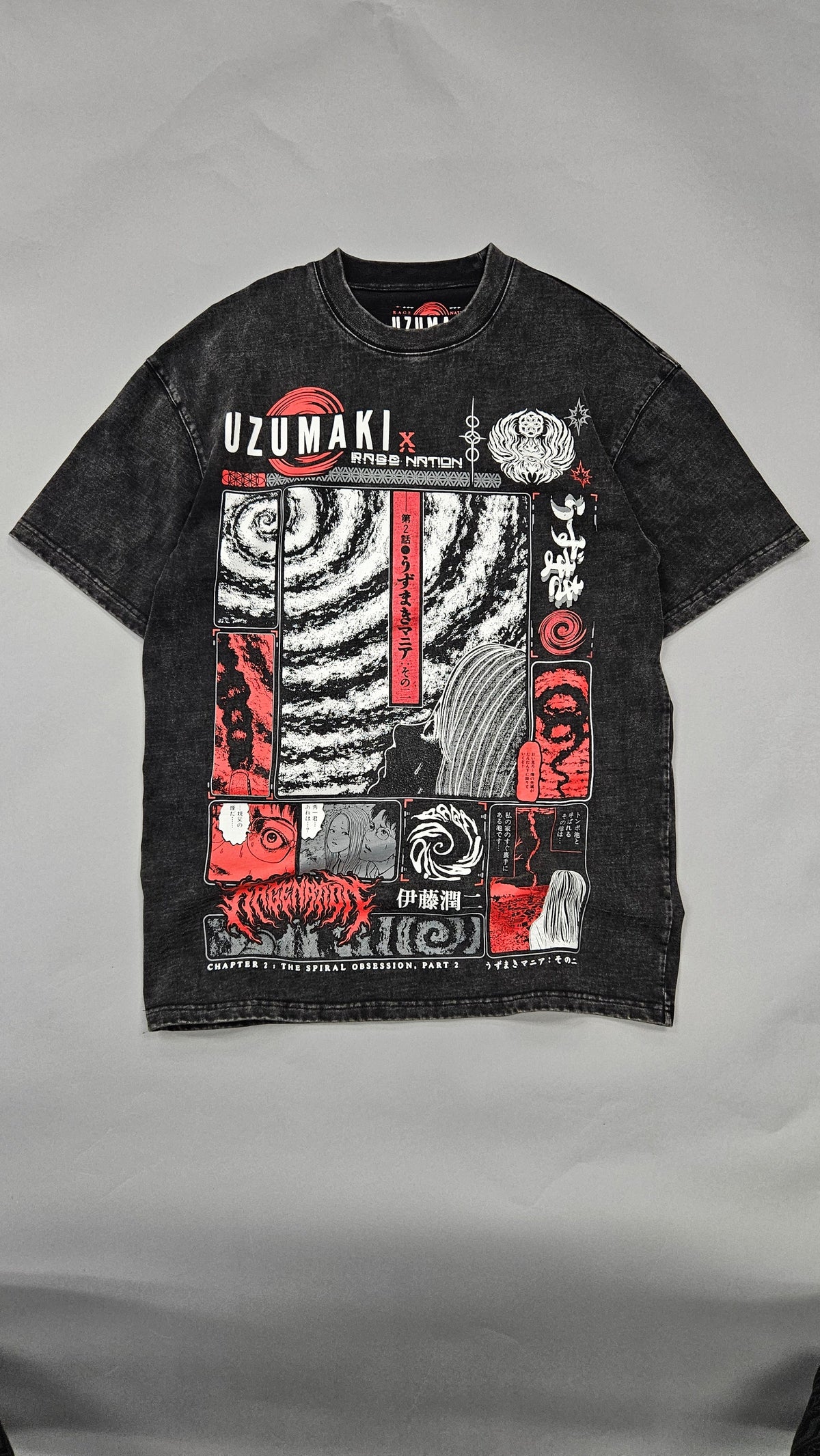 Spiral Obsession Acidwash Tee ✦ Warehouse Sale 